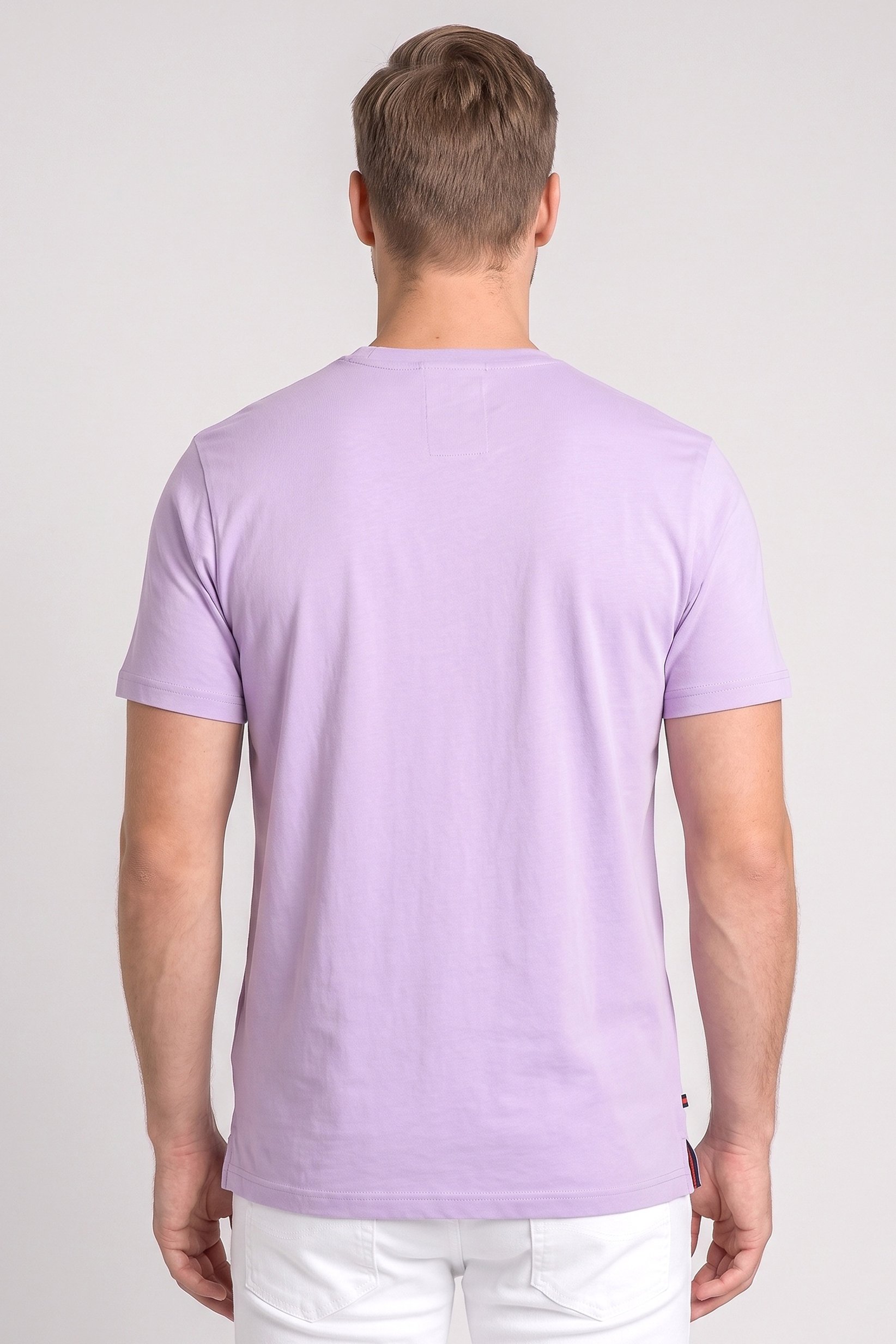 Men Sportswear Fit Short Sleeve Outdoor T-Shirt, Lavender