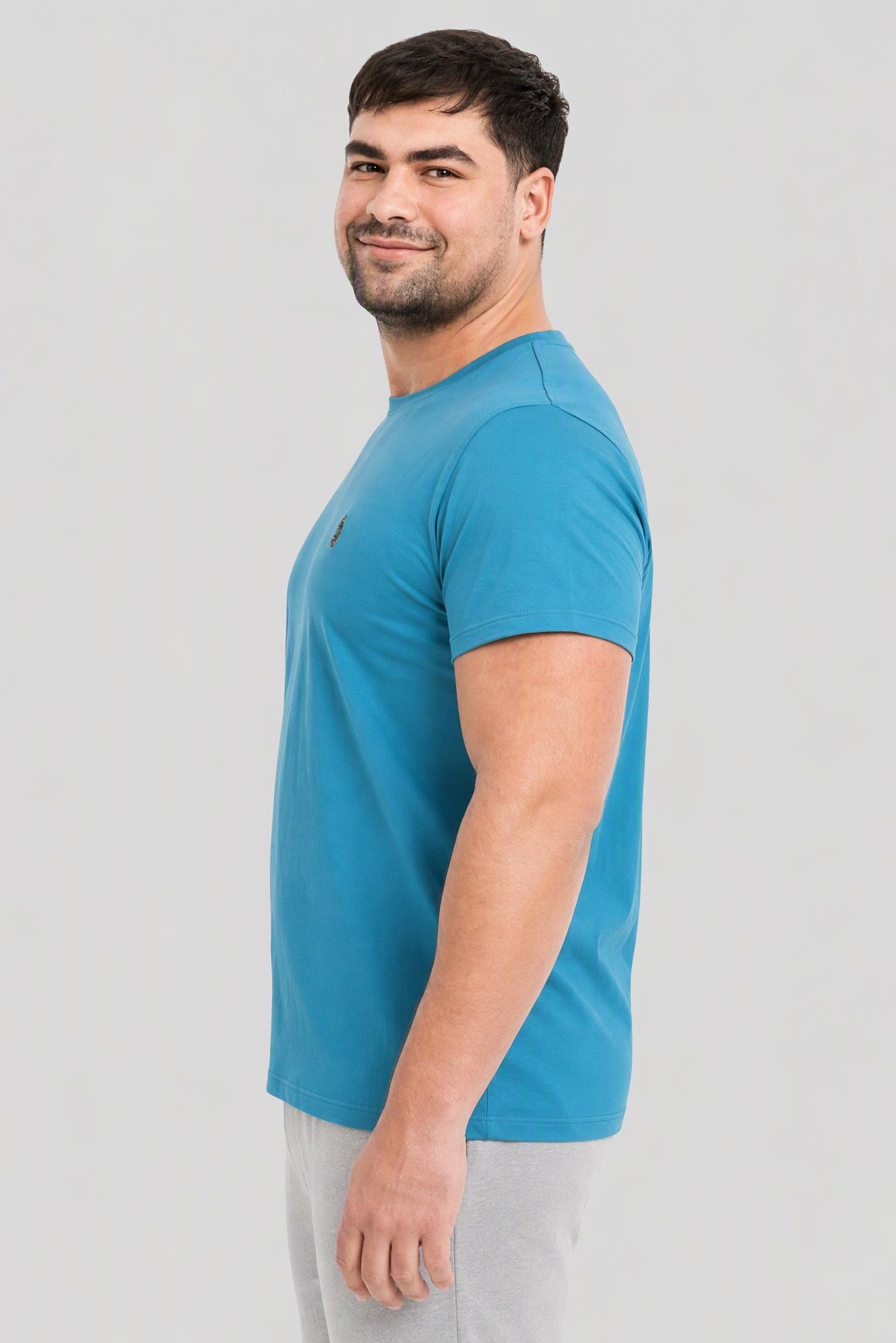 Men Sportswear Fit Short Sleeve Outdoor T-Shirt, Blue