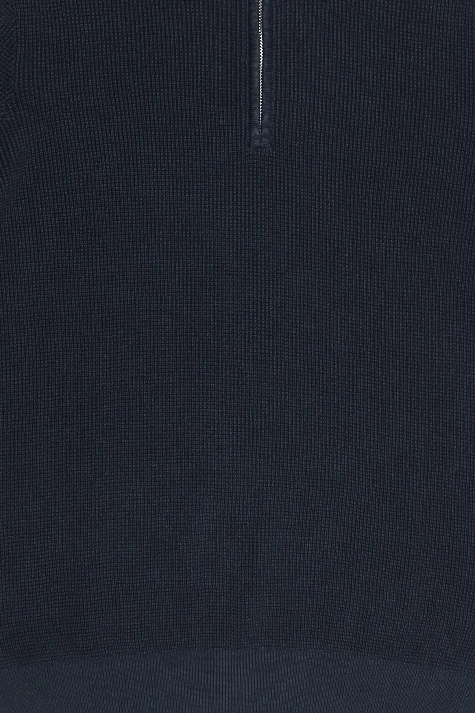 Men Regular Fit Knitted Long Sleeve Polo, Washed Black