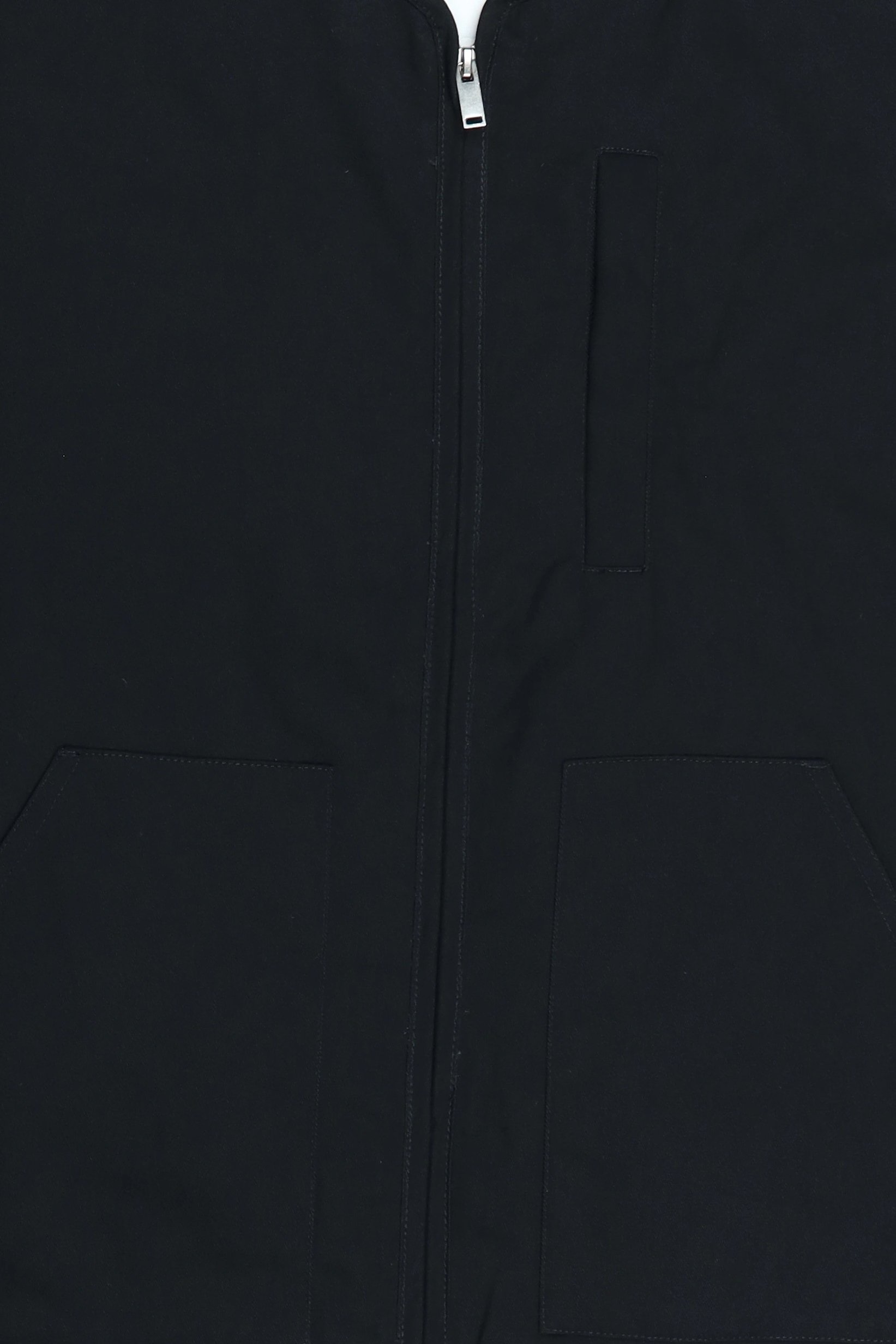 Men Solid Vest Jacket, Black