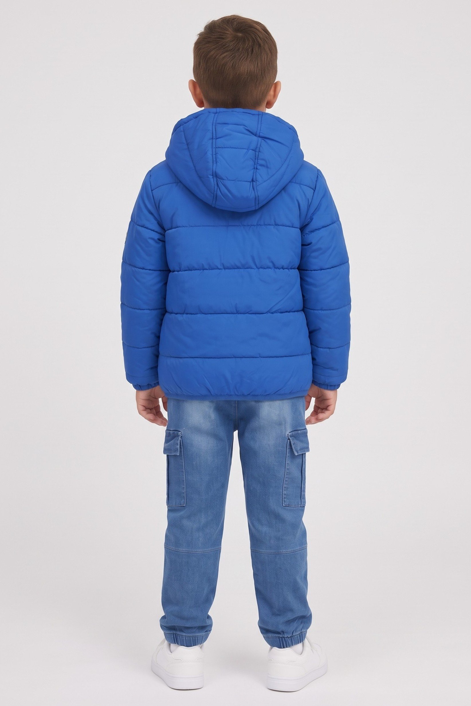 Kids Boy 3 Pcs Jacket And Long Sleeve T-Shirt With Cargo Jeans, Multicolor