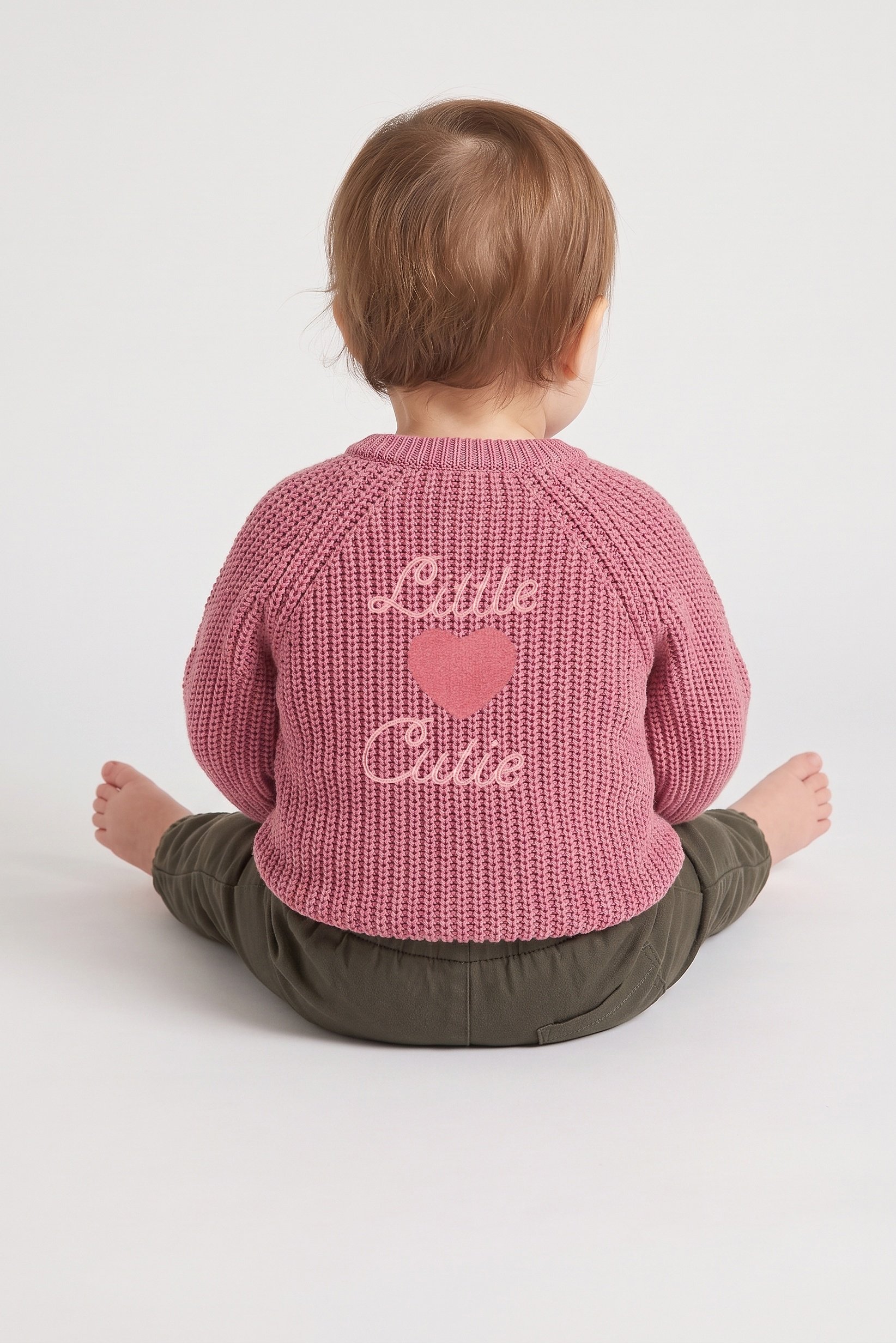 Toddlers Girl Long Sleeve Knitted Sweater, Pink
