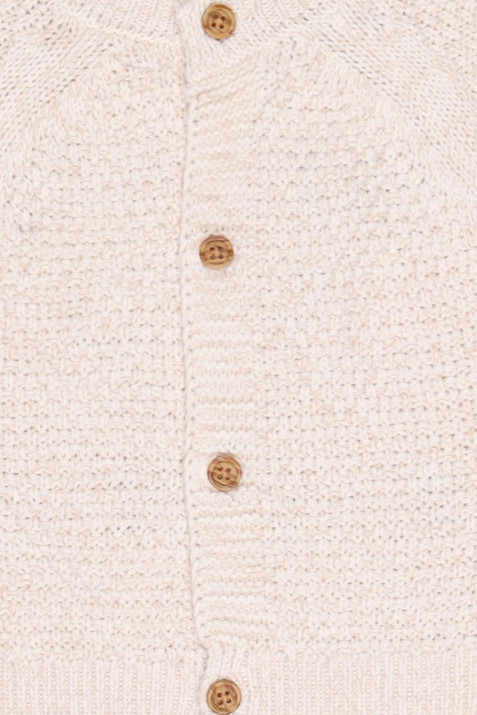 Toddlers GIrl Long Sleeve Knitted Sweater, Cream