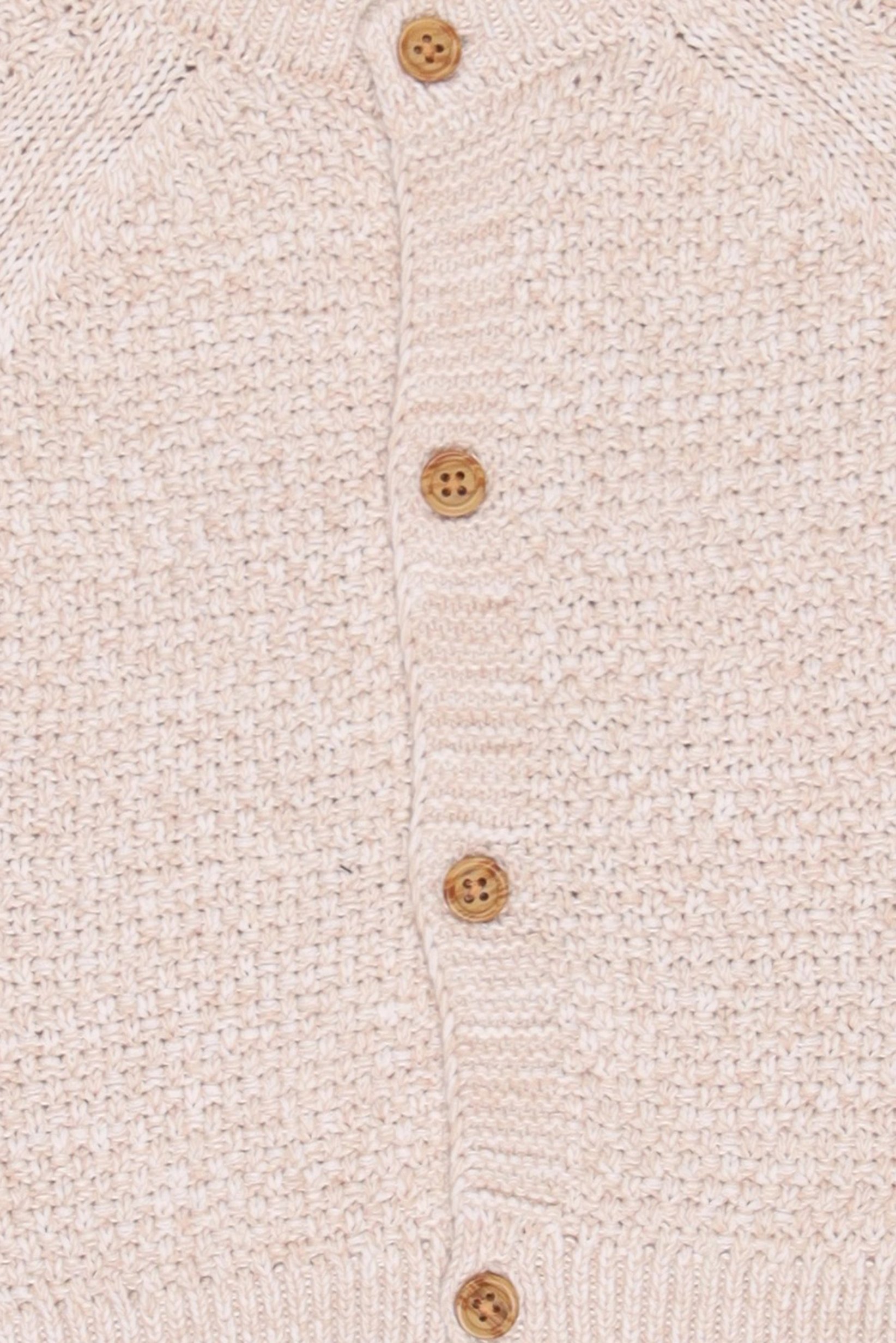 Toddlers Girl Long Sleeve Knitted Cardigan, Beige