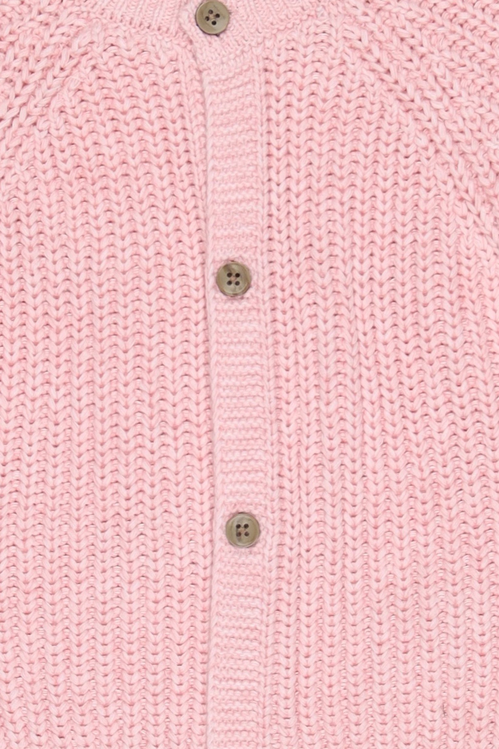 Toddlers Girl Long Sleeve Knitted Cardigan, Light Pink