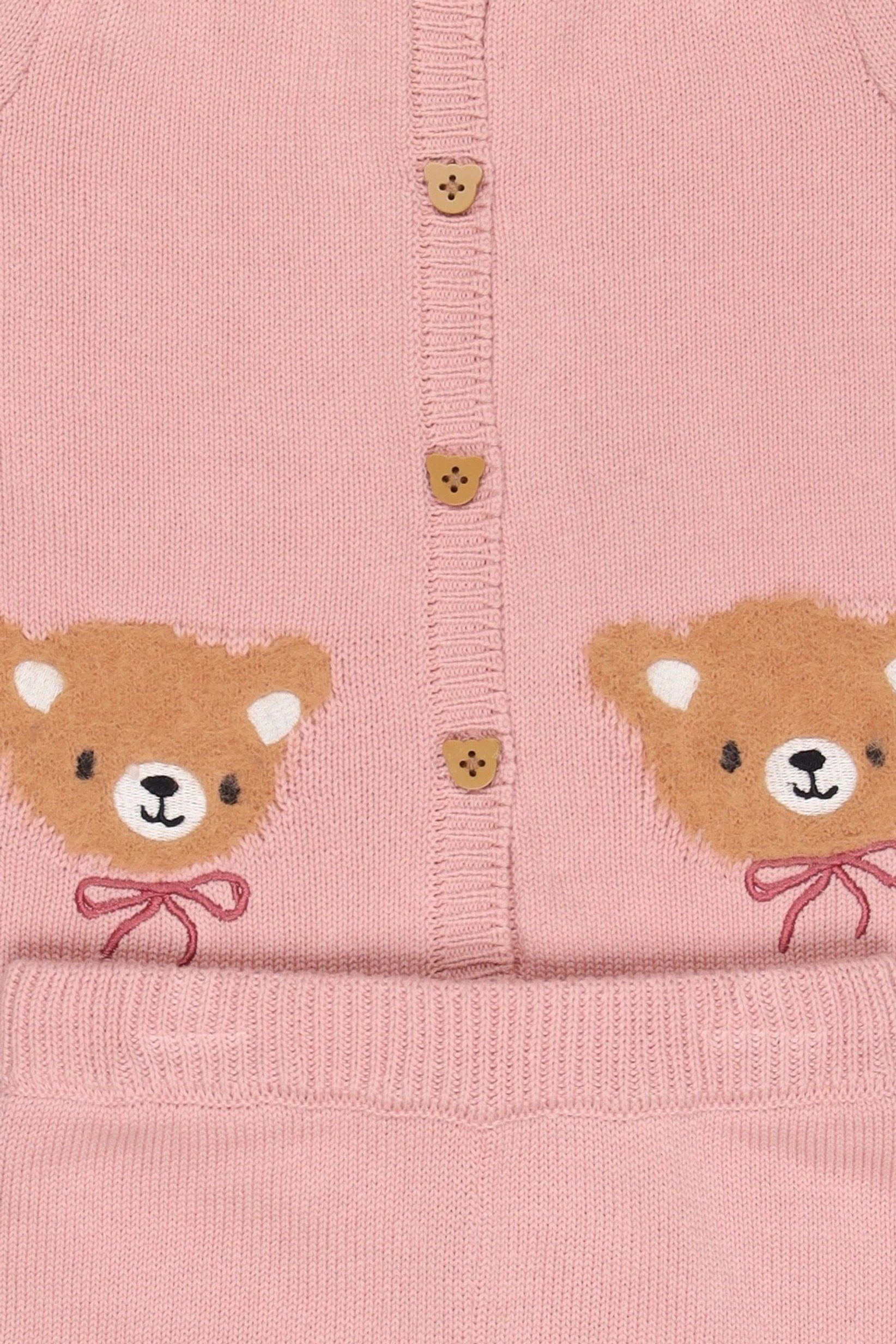 Toddlers Girl 2 Pcs Embroidered Sweater And Pants Set, Dusty Pink