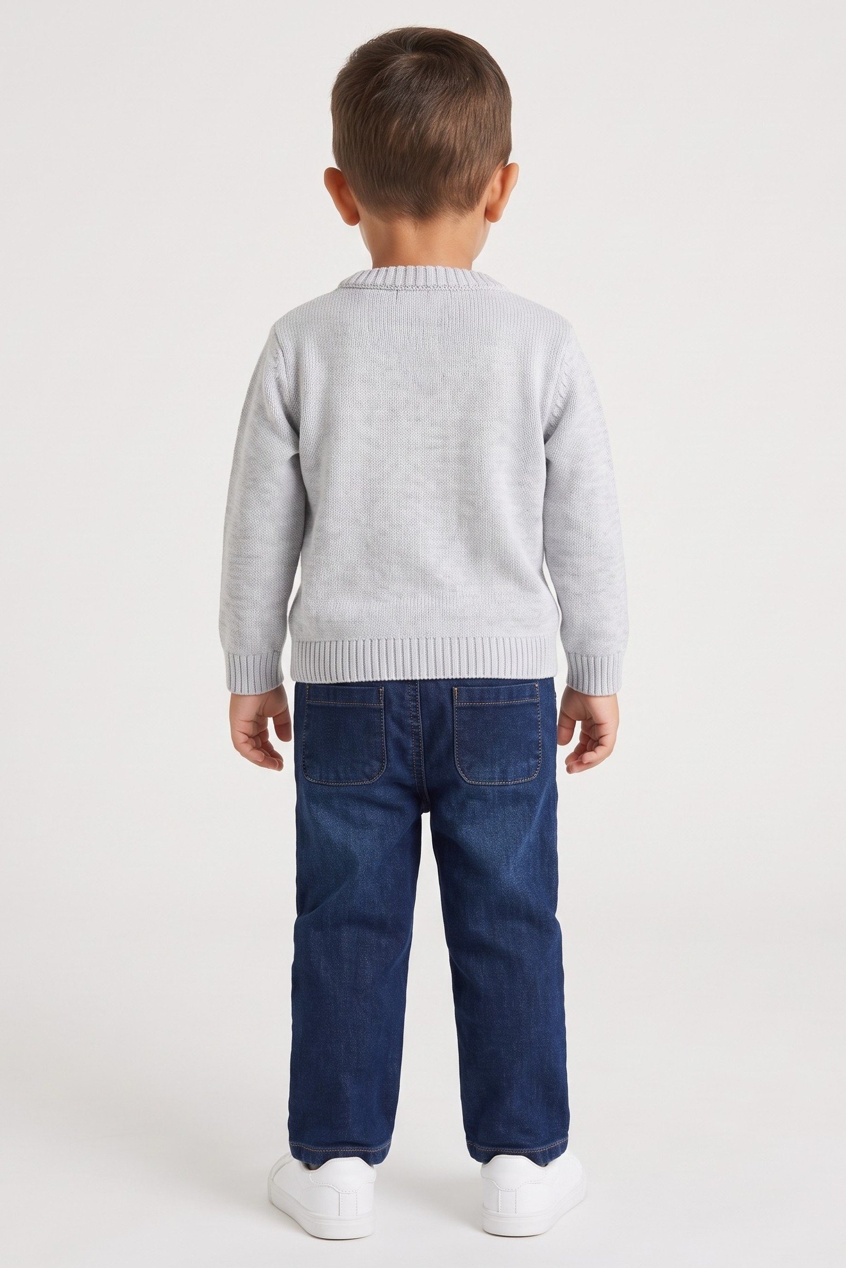 Toddlers Boy 2 Pcs Graphic Print Sweater And Jeans Set, Multicolor