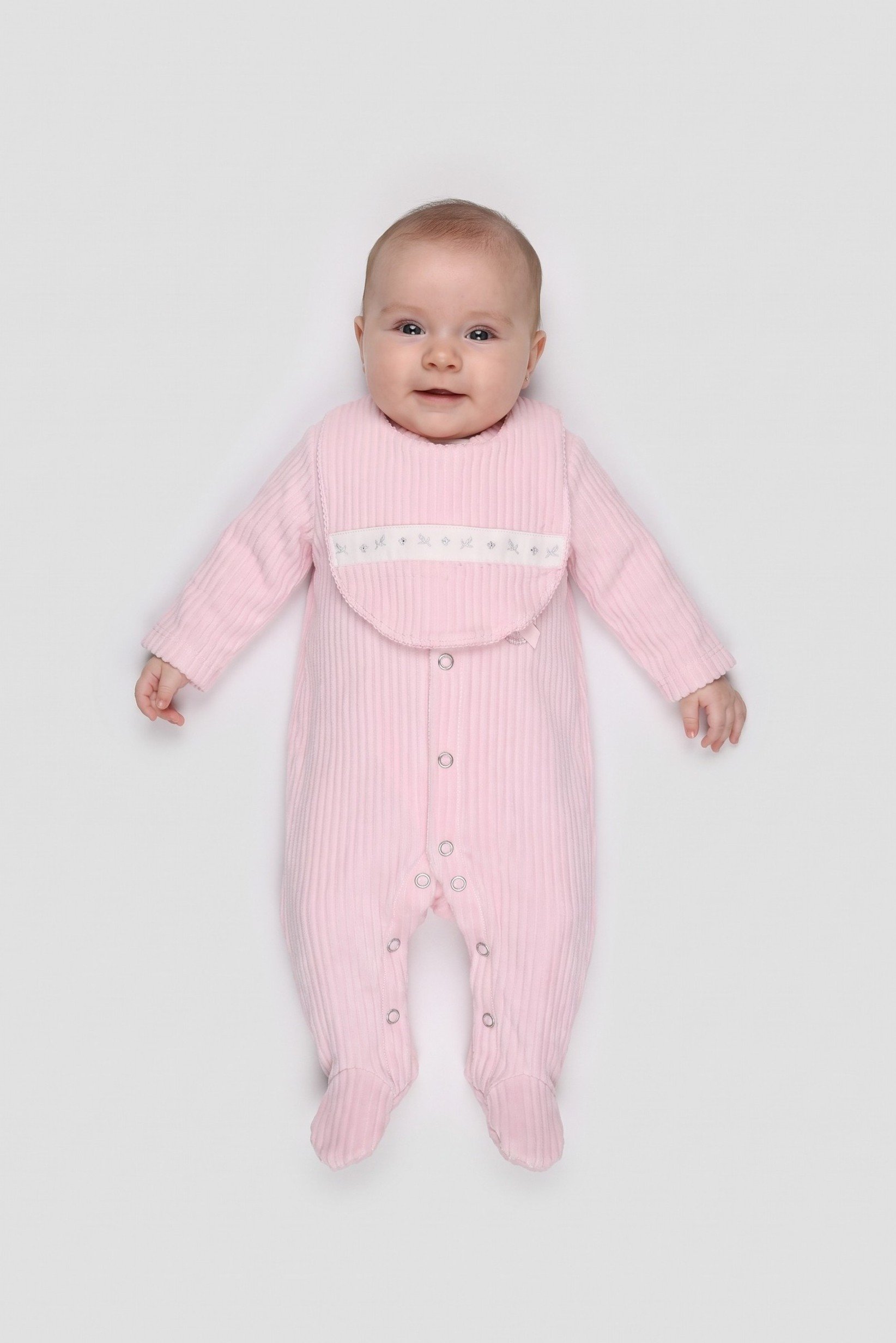 Toddlers Girl 3 Pcs Allover Print Bodysuit And Rompers With Bib, Multicolor