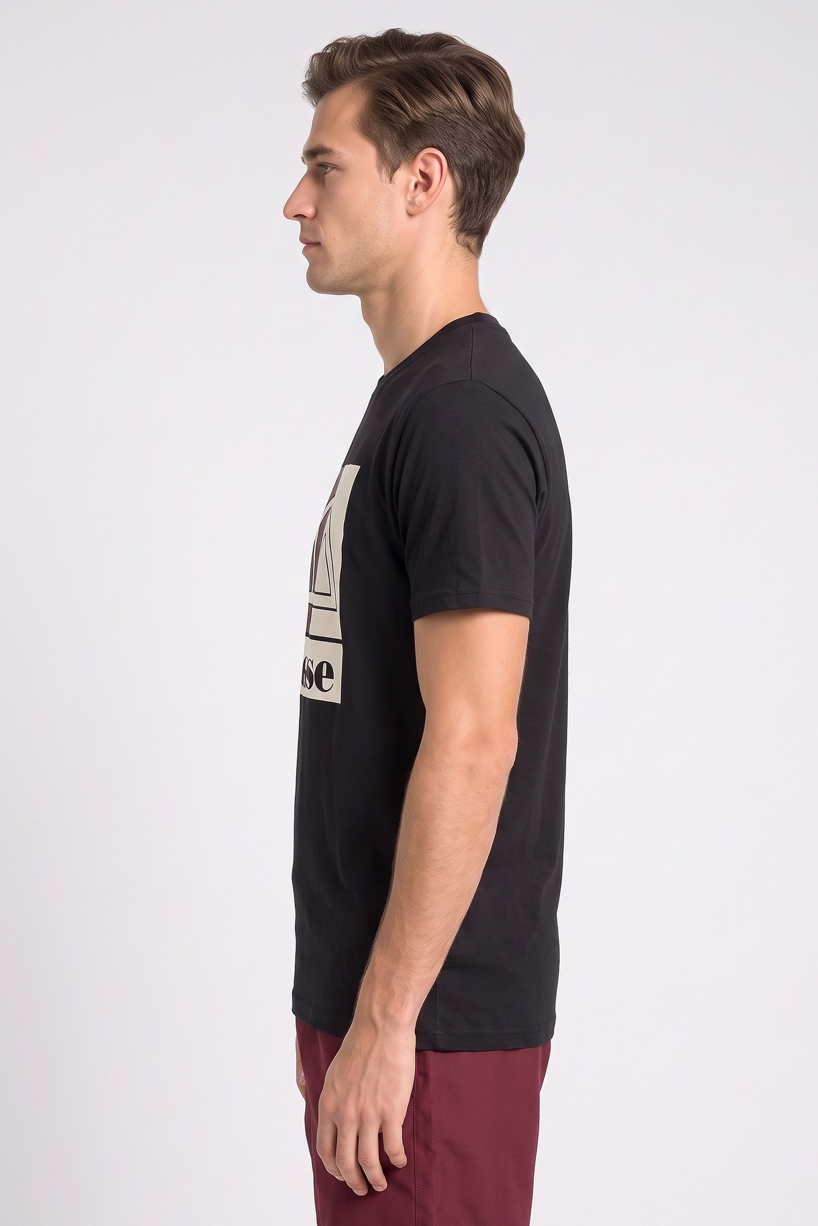 Men Sportswear Fit Short Sleeve Outdoor T-Shirt, Black