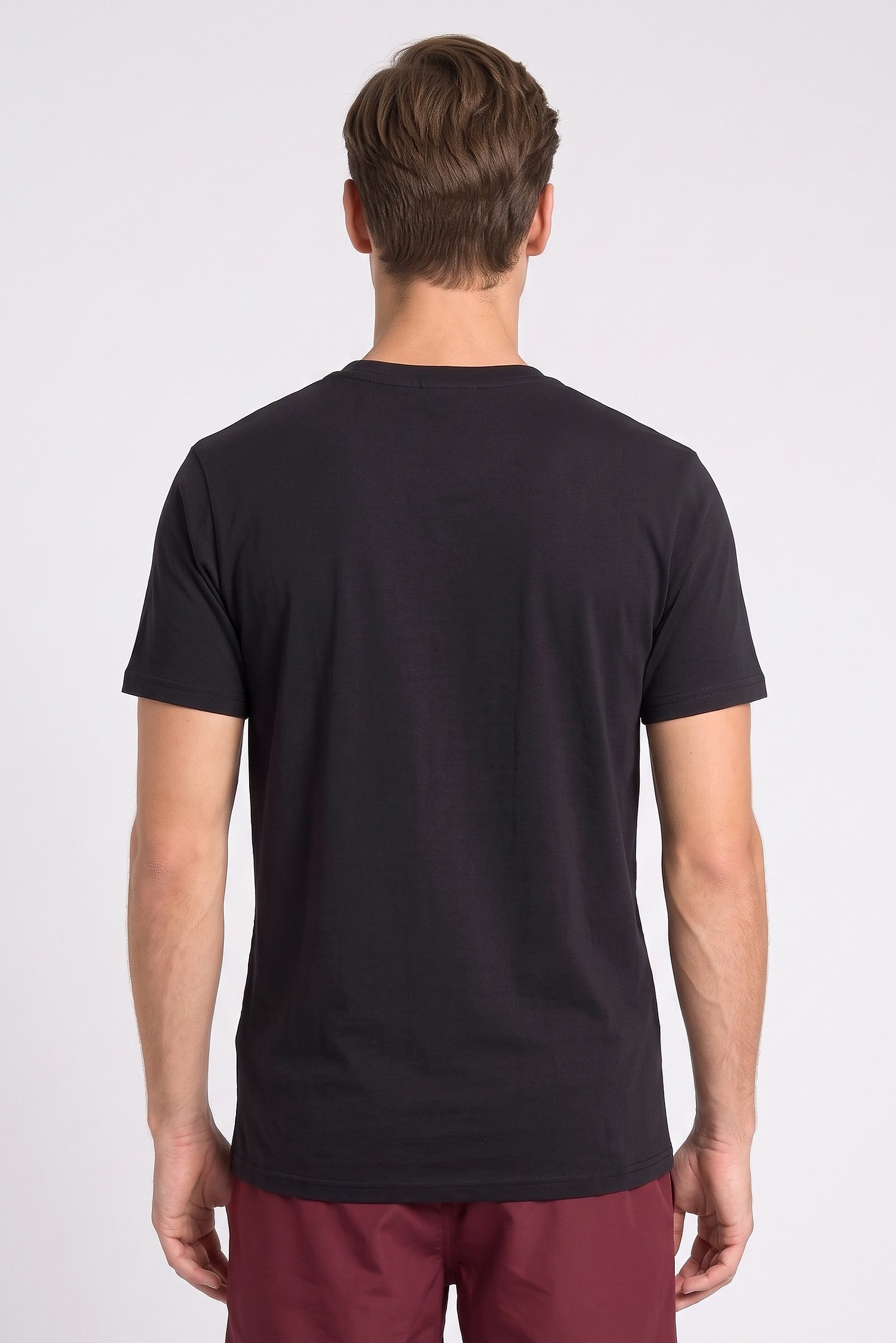 Men Sportswear Fit Short Sleeve Outdoor T-Shirt, Black