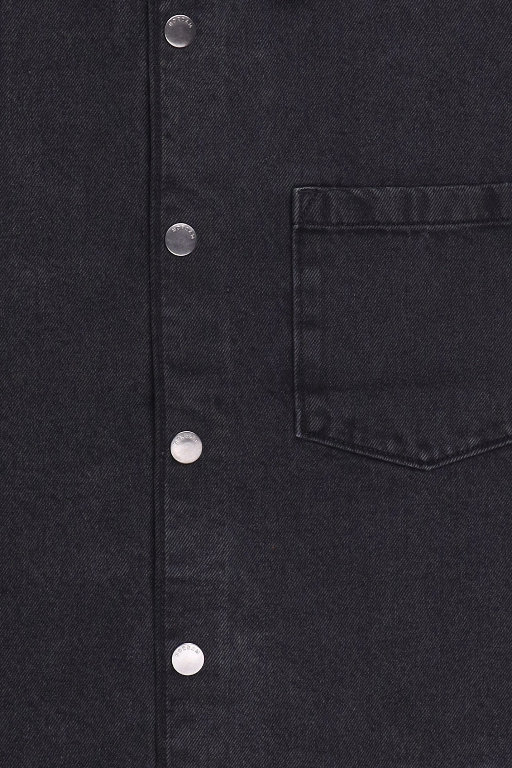 Men Washed Denim Jacket, Black