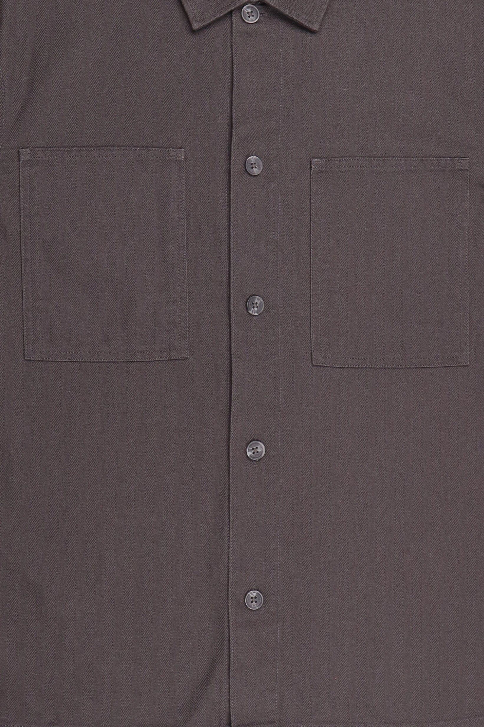 Men Regular Fit Long Sleeve Solid Jacket Shirt, Dark Grey