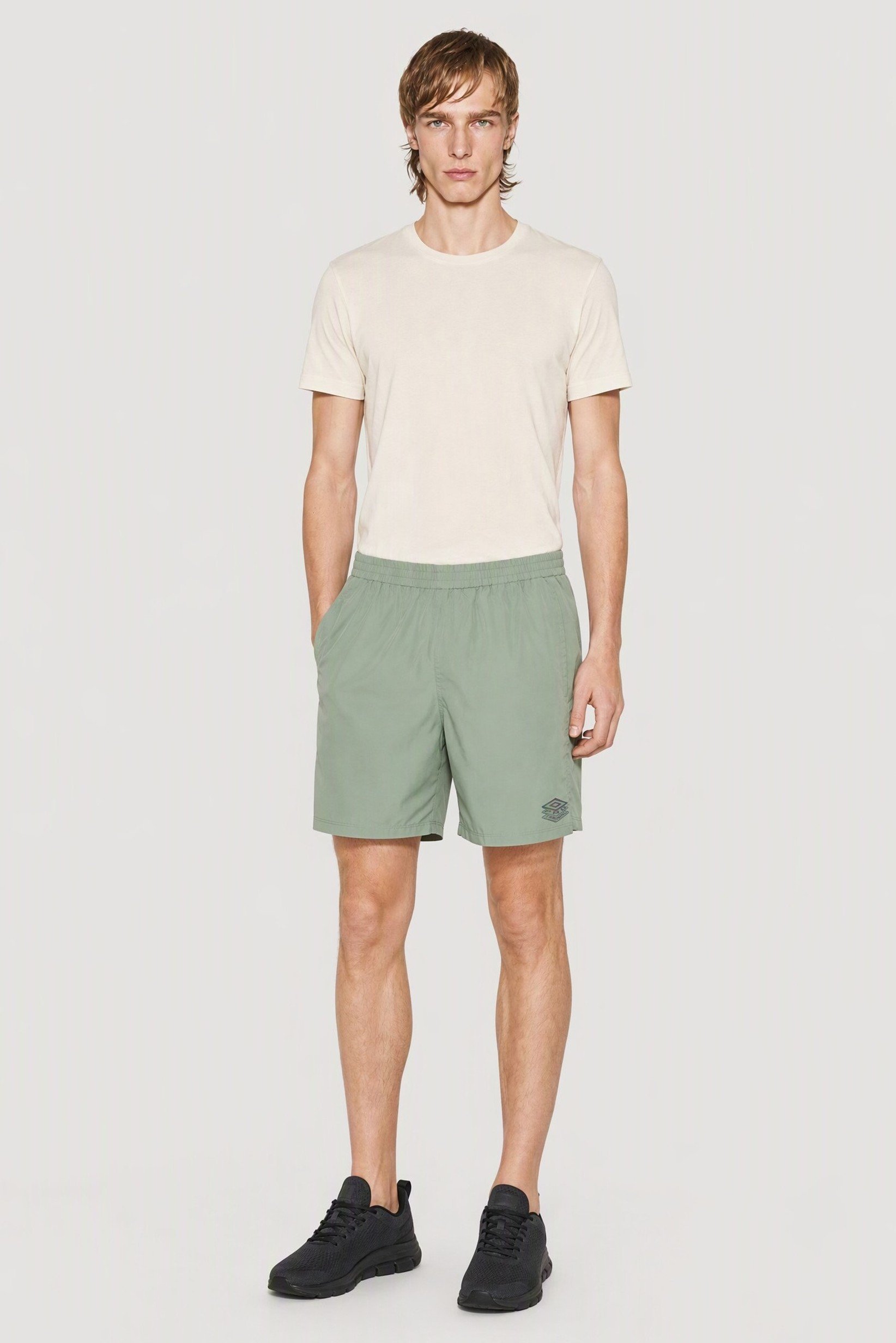 Men Sportswear Fit Training Shorts, Sage Green