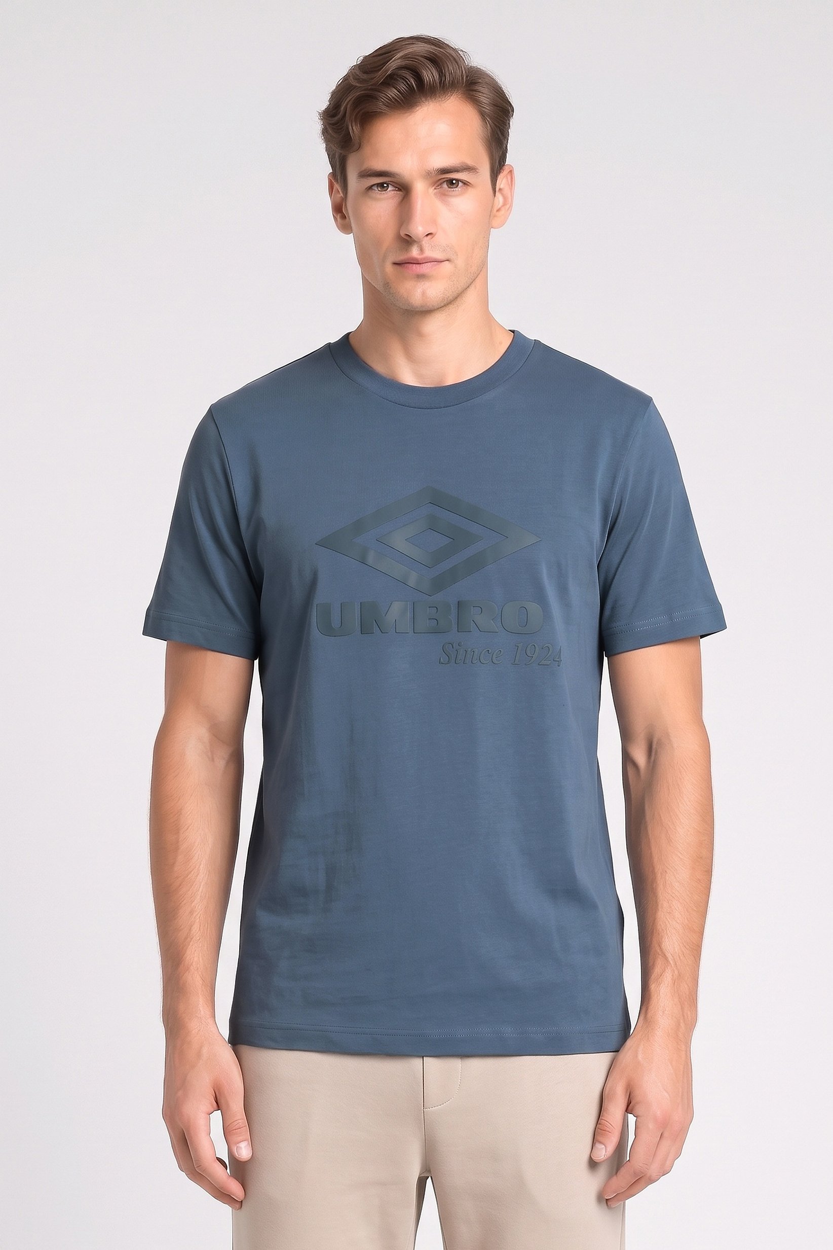 Men Sportswear Fit Short Sleeve Outdoor T-Shirt, Slate Blue