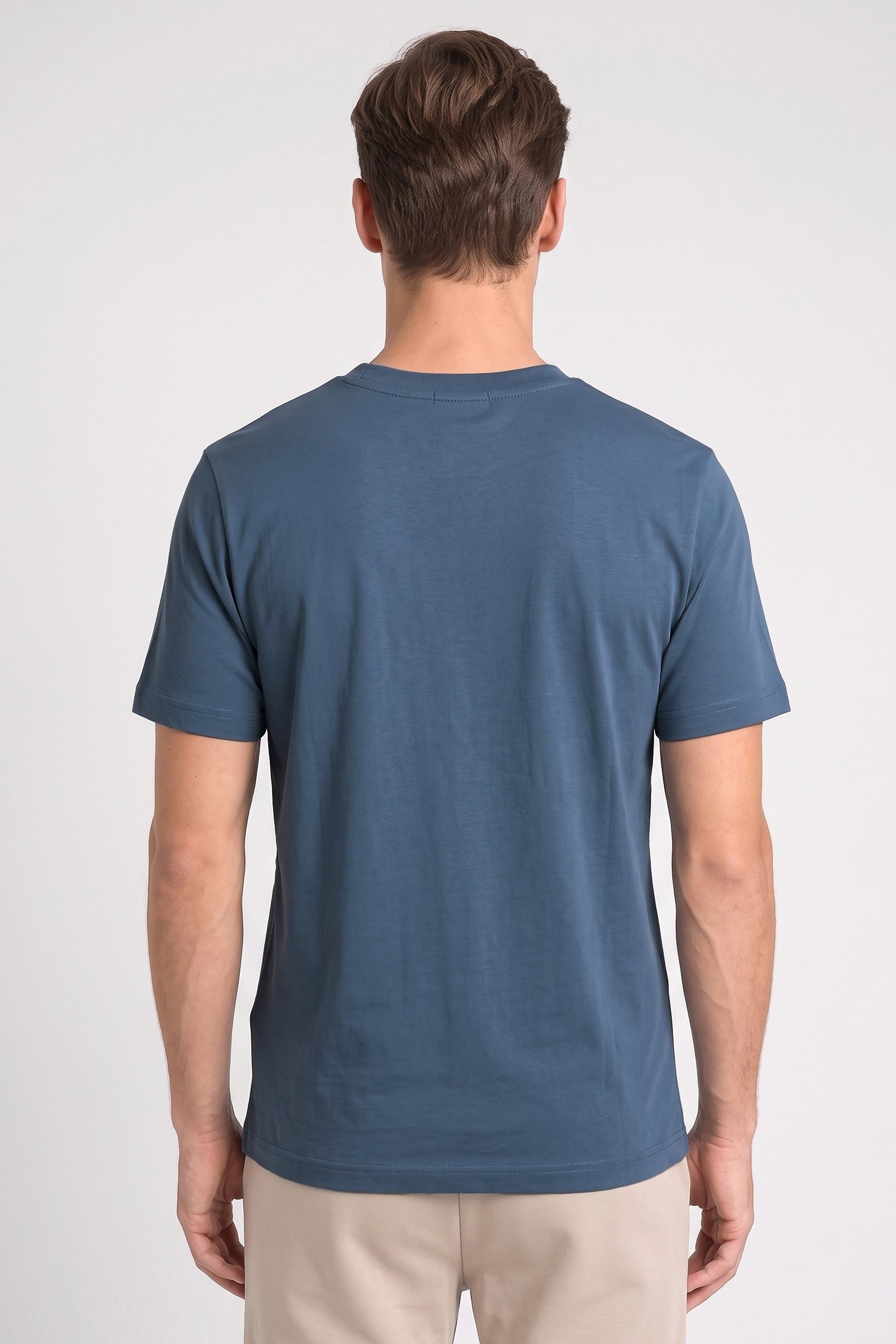 Men Sportswear Fit Short Sleeve Outdoor T-Shirt, Slate Blue