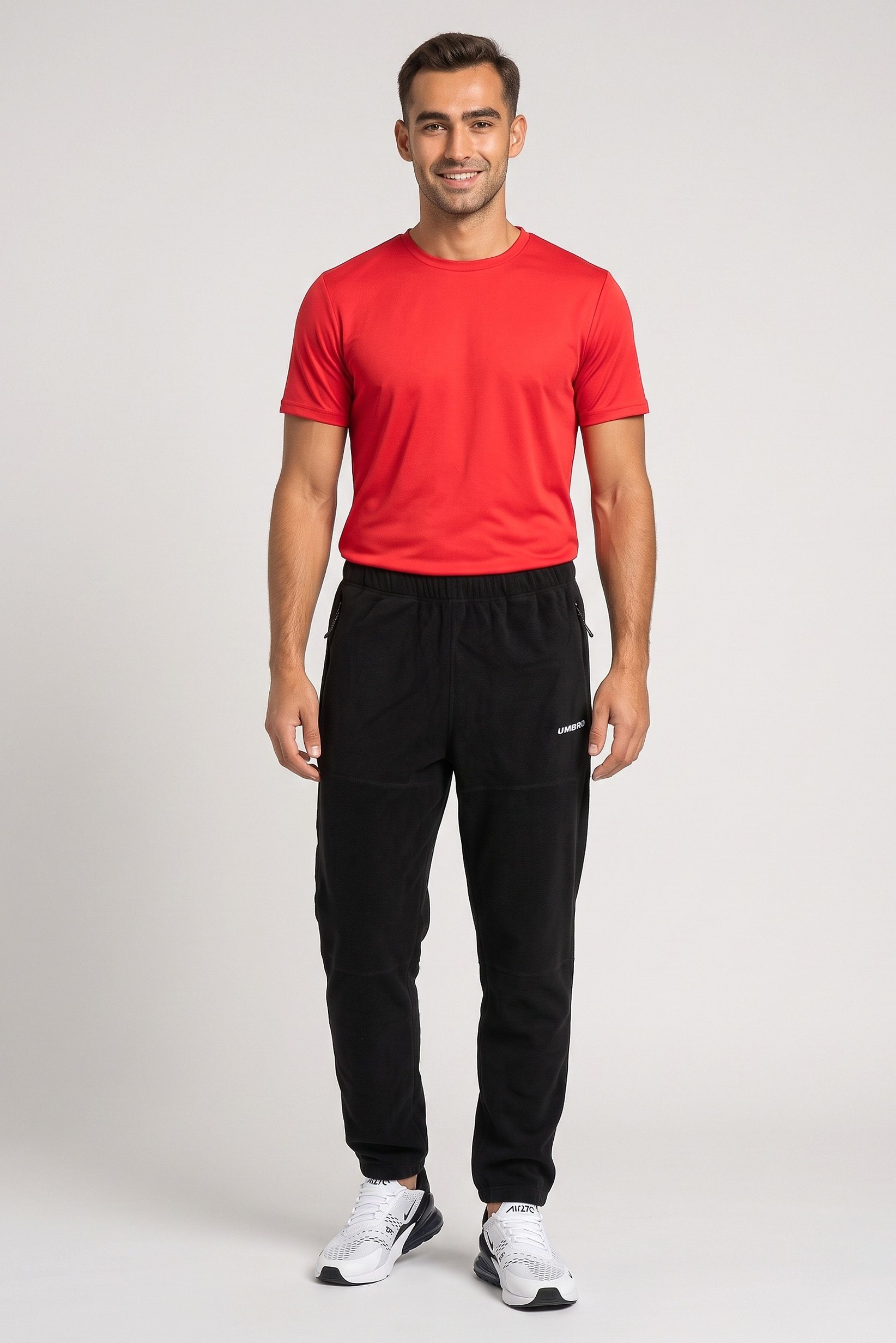 Men Sportswear Fit Outdoor Sweatpants, Black