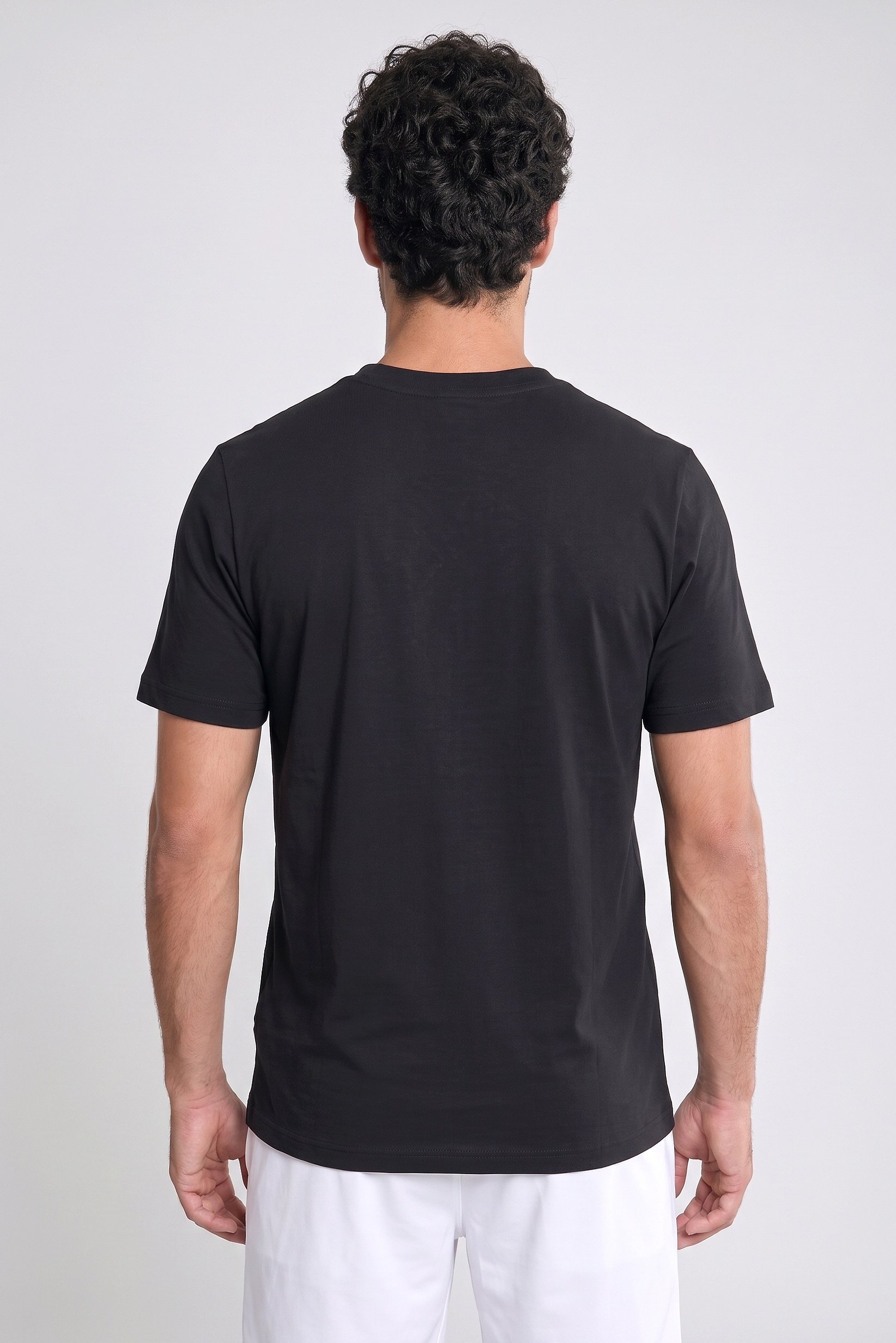 Men Sportswear Fit Short Sleeve Outdoor T-Shirt, Black
