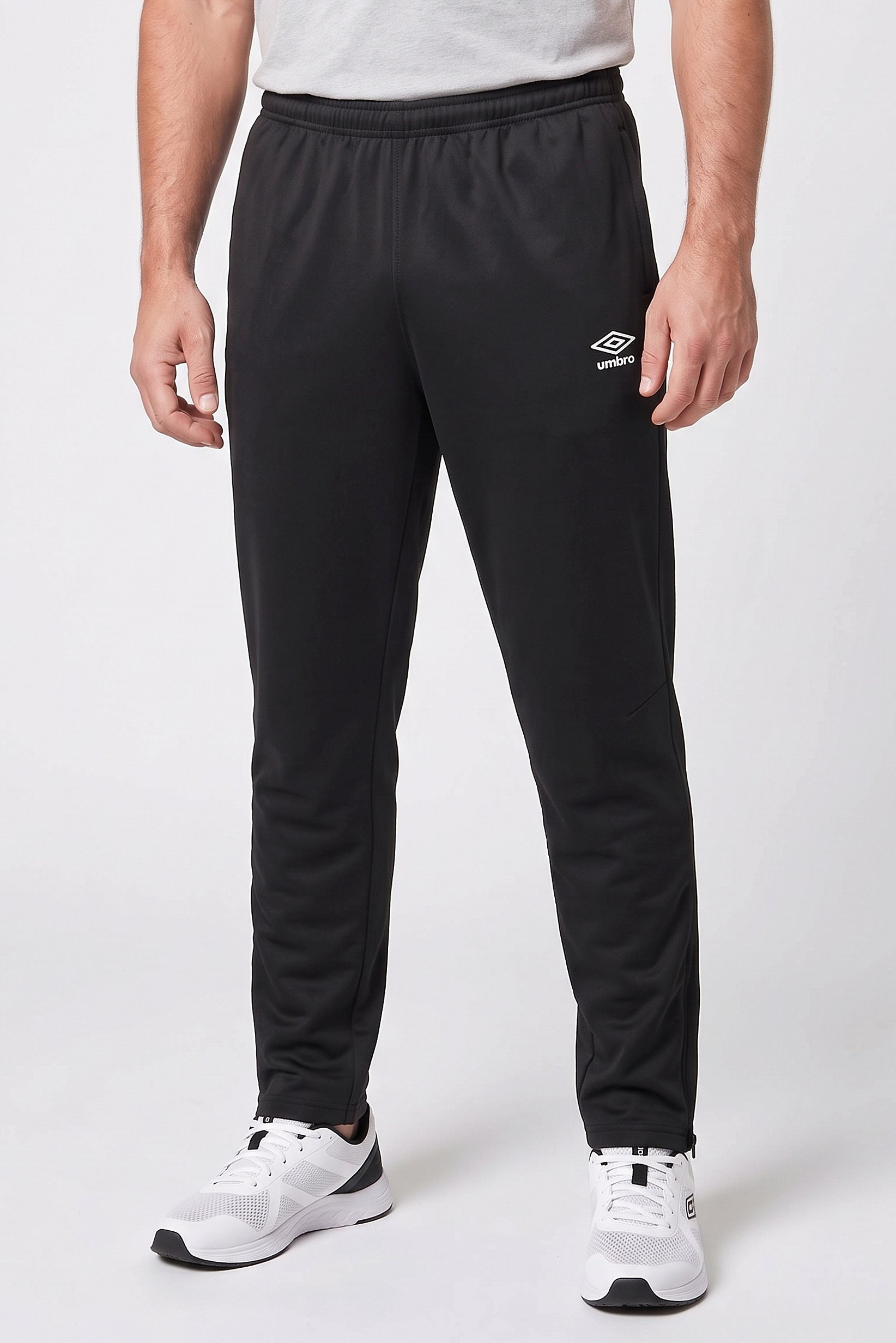 Men Sportswear Fit Drawstring Training Track Pants, Black