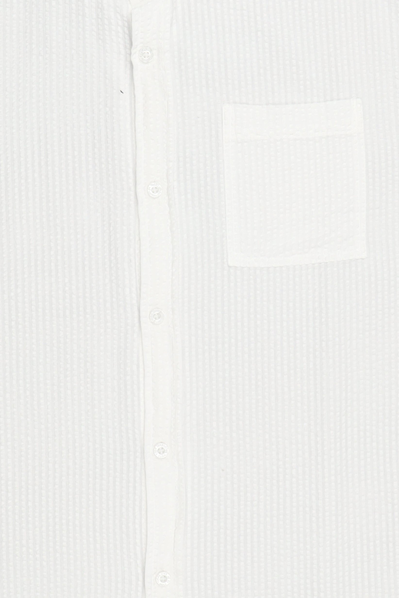 Men Regular Fit Short Sleeve Textured Casual Shirt, White