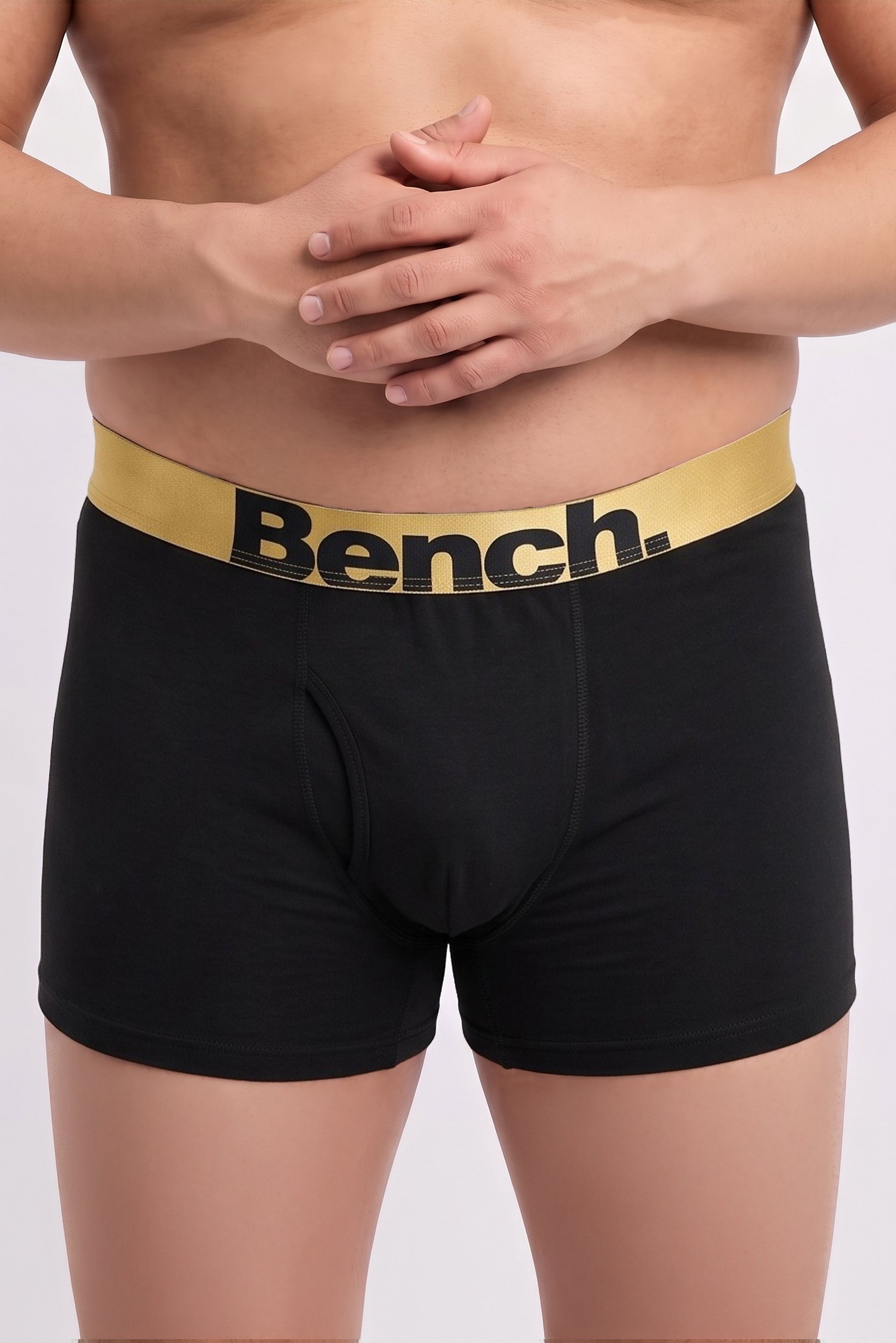 Men 3 Piece Brand Logo Boxer Briefs, Black