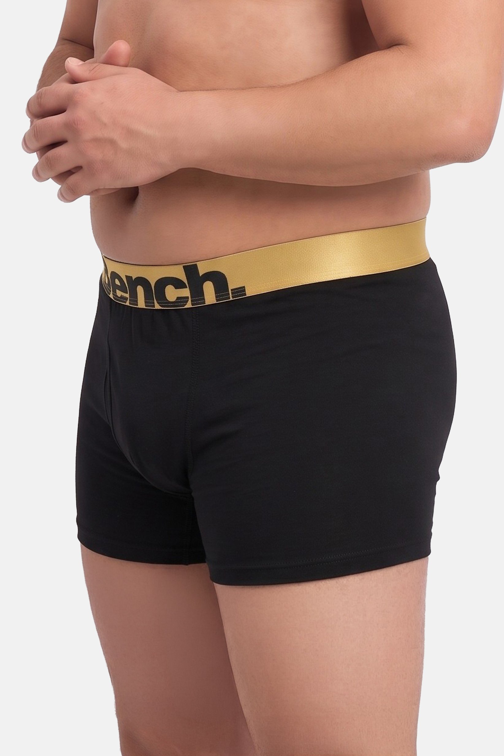 Men 3 Piece Brand Logo Boxer Briefs, Black