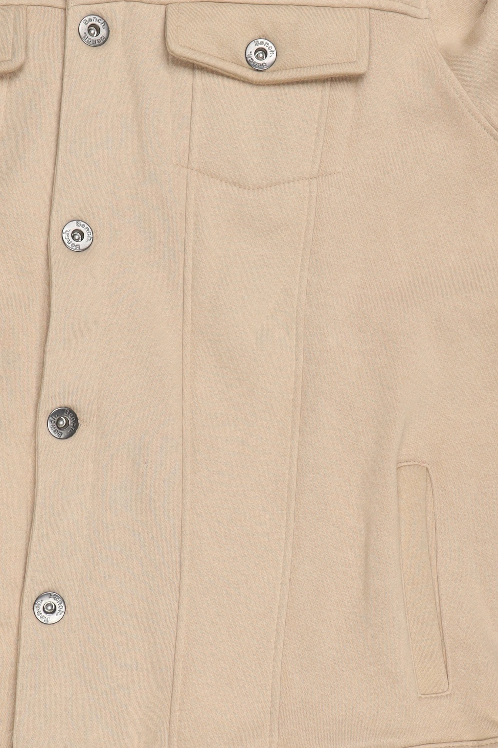 Men Plain Hooded Jacket, Beige
