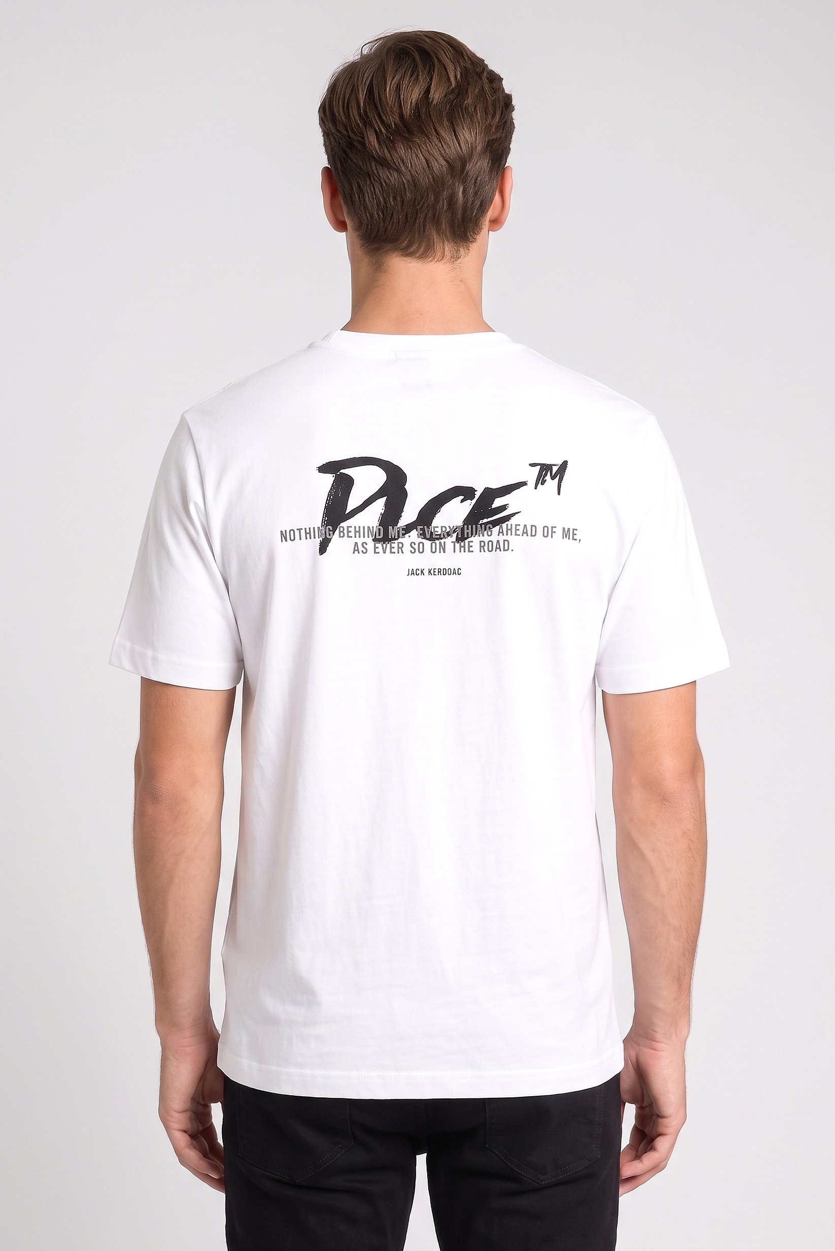 Men Crew Neck Short Sleeve Graphic Print T-Shirt, White