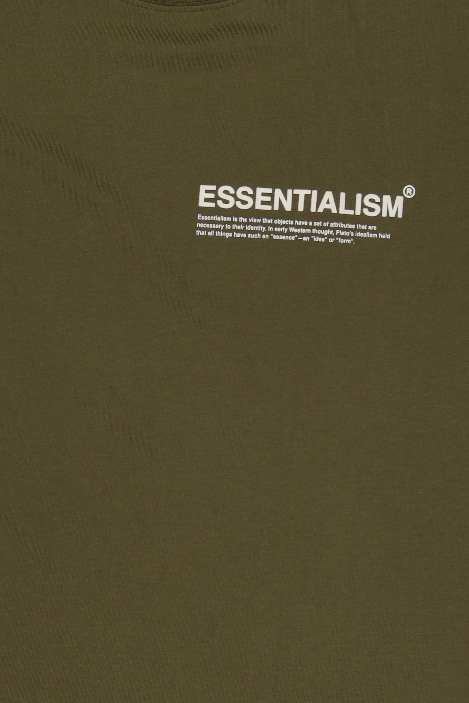 Men Crew Neck Brand Logo Short Sleeve T-Shirt, Olive