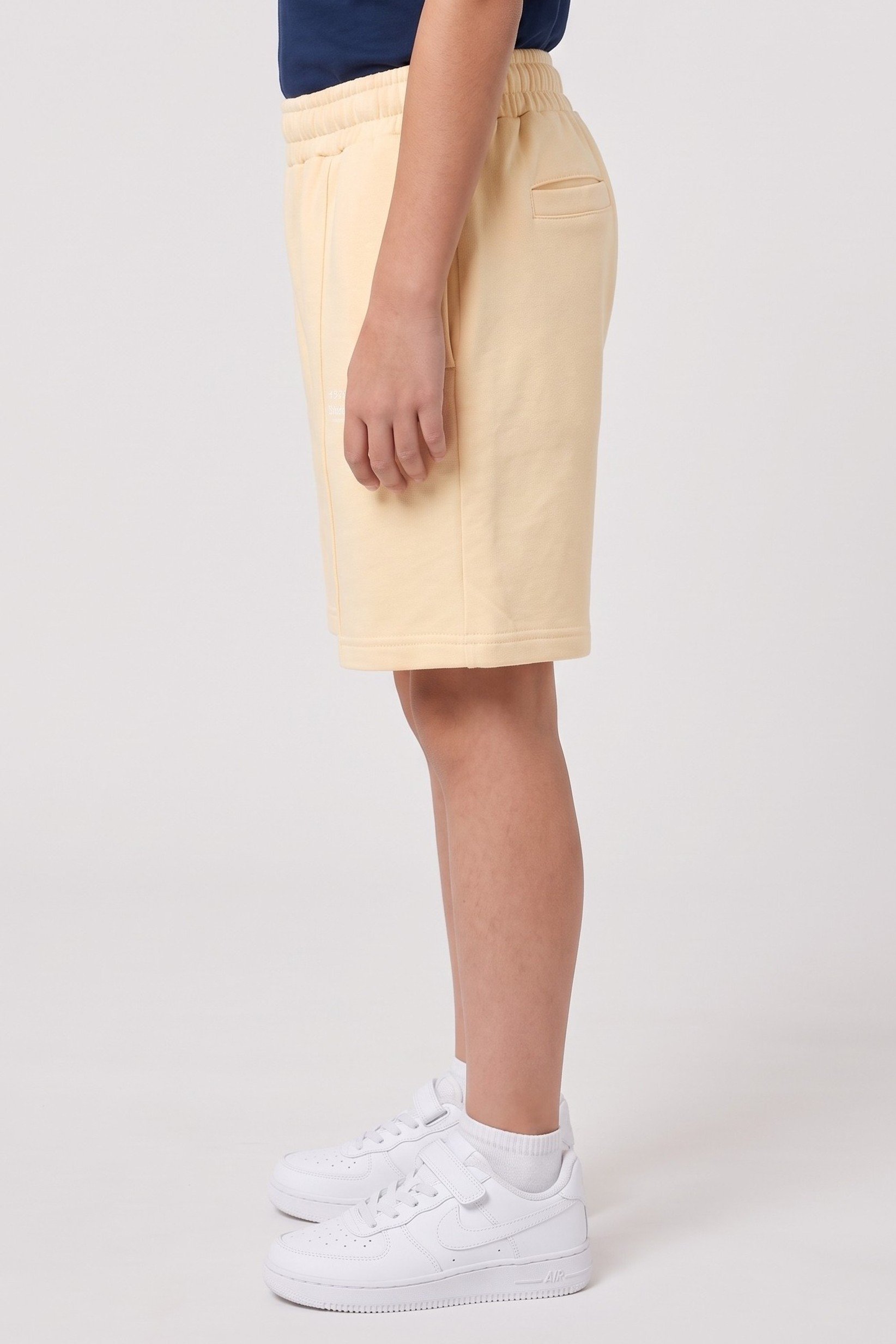 Kids Boy Brand Logo Basic Shorts, Sand