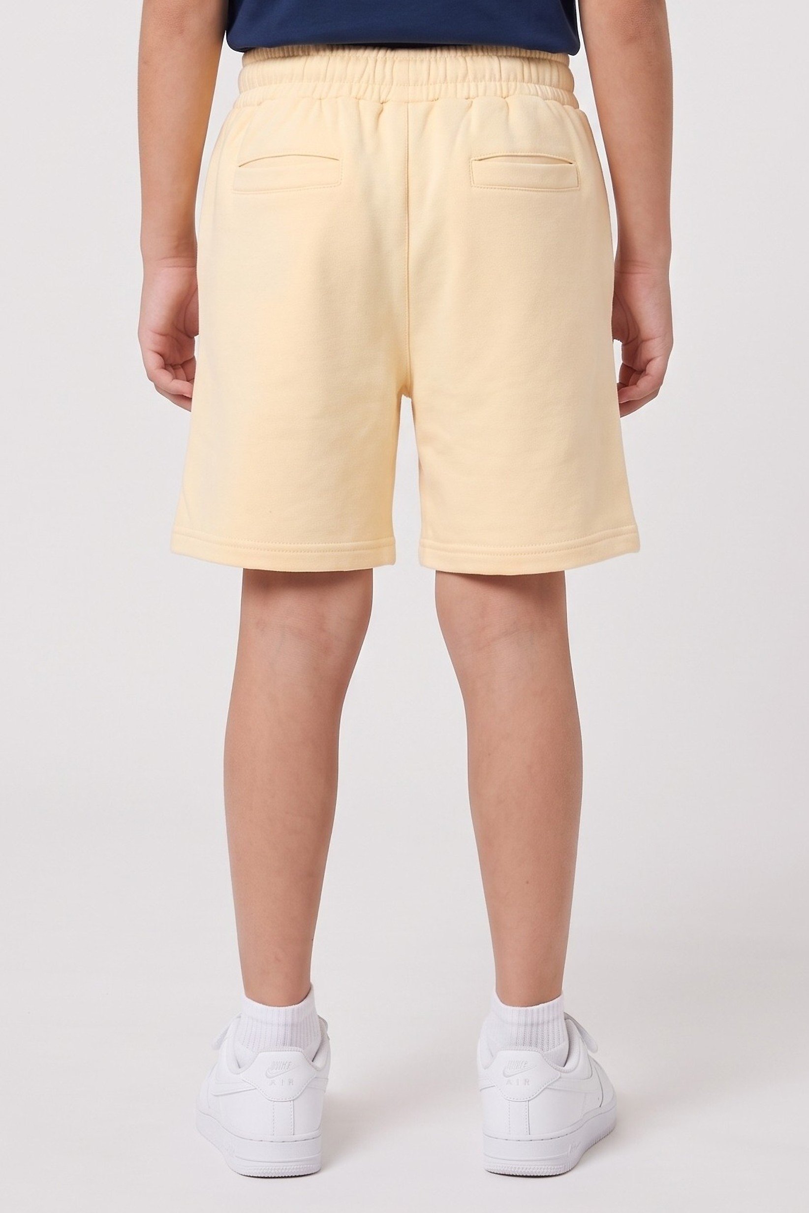 Kids Boy Brand Logo Basic Shorts, Sand