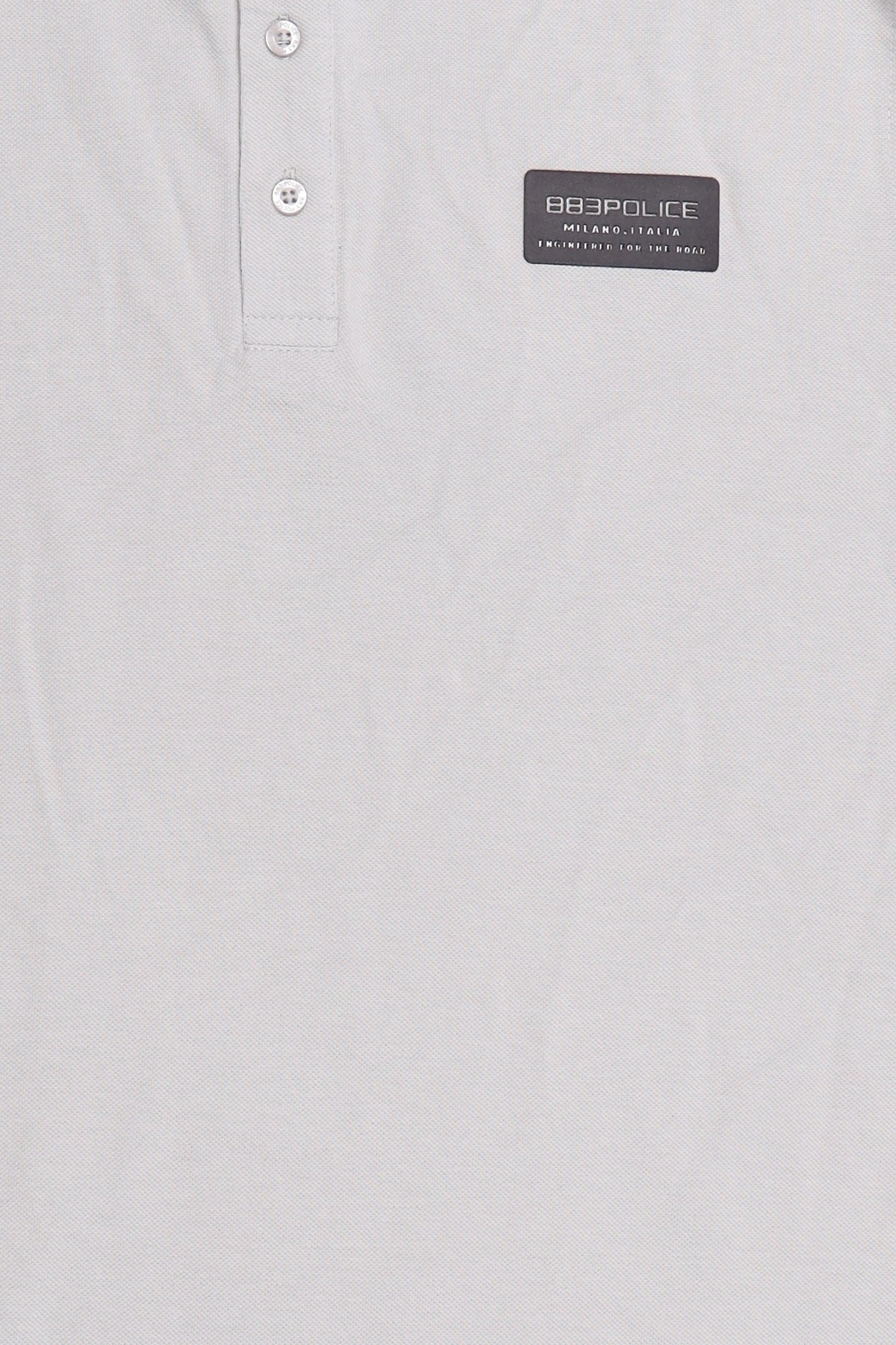 Men Regular Fit Brand Logo Short Sleeve Polo Shirt, Light Grey