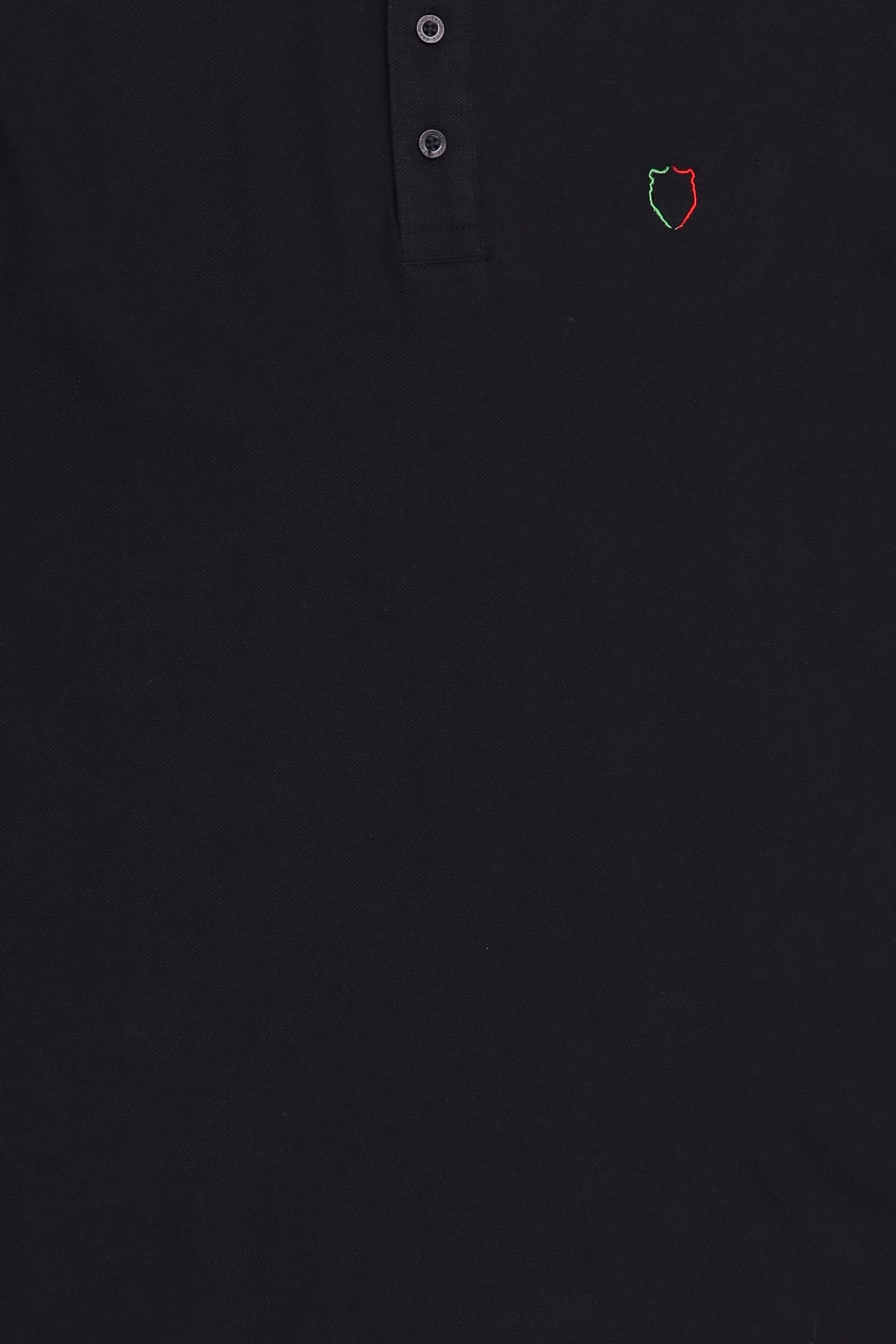 Men Regular Fit Embroidered Short Sleeve Polo Shirt, Black