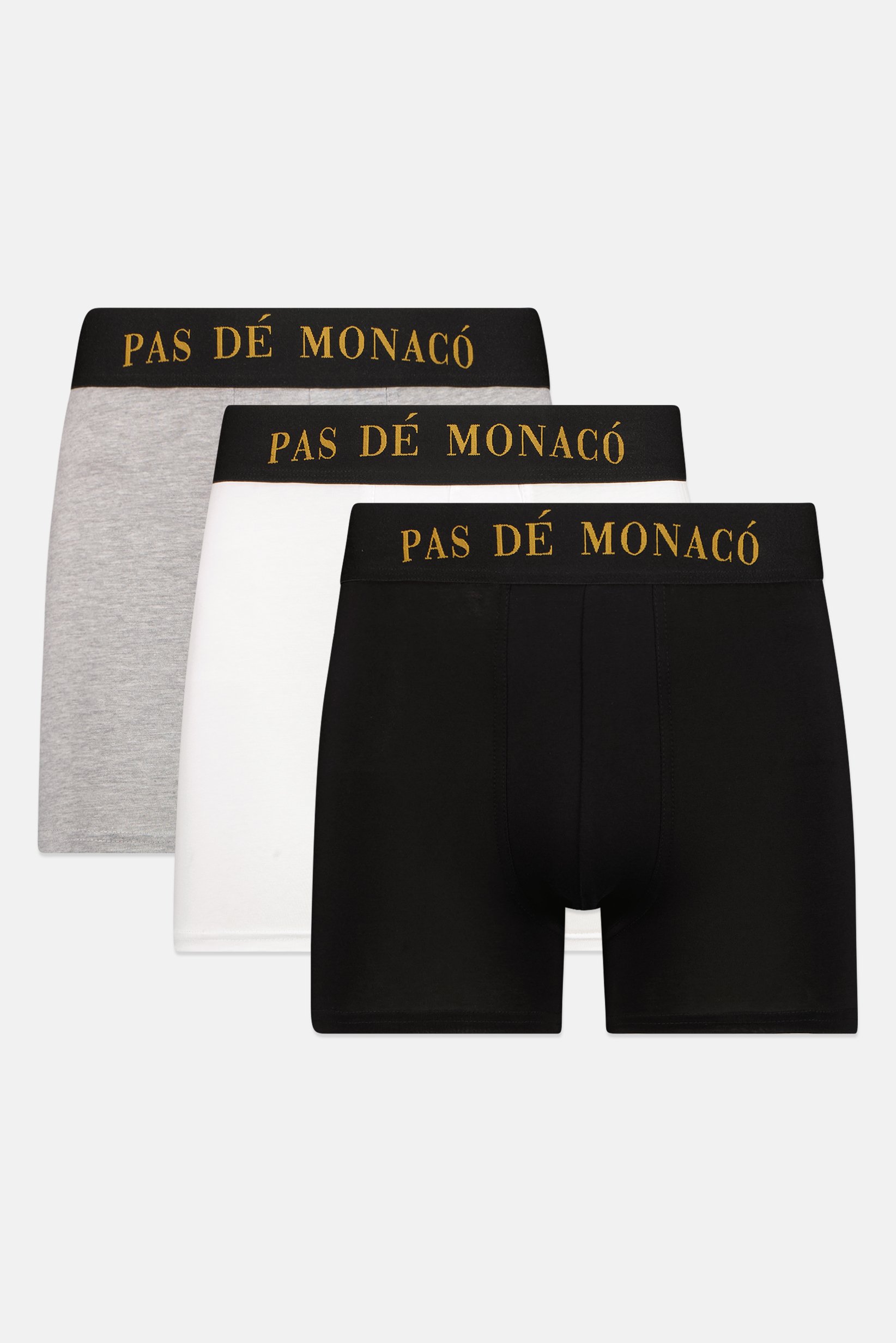 Men 3 Pieces Brand Logo Boxer Shorts, Multicolor