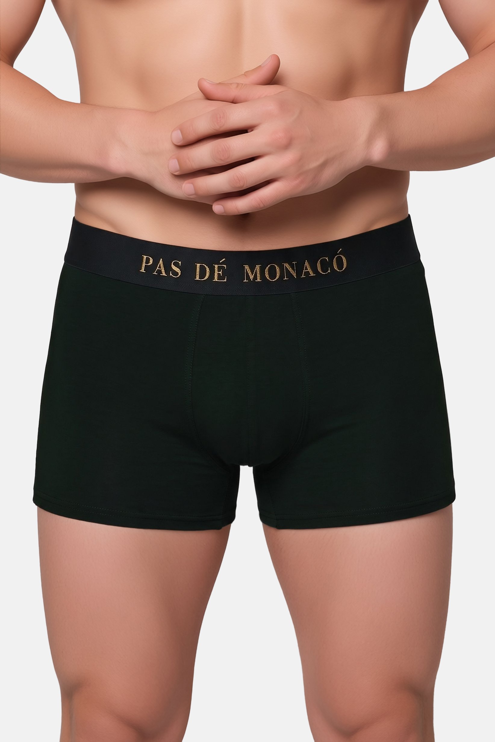 Men 3 Pieces Brand Logo Boxer Briefs, Dark Green