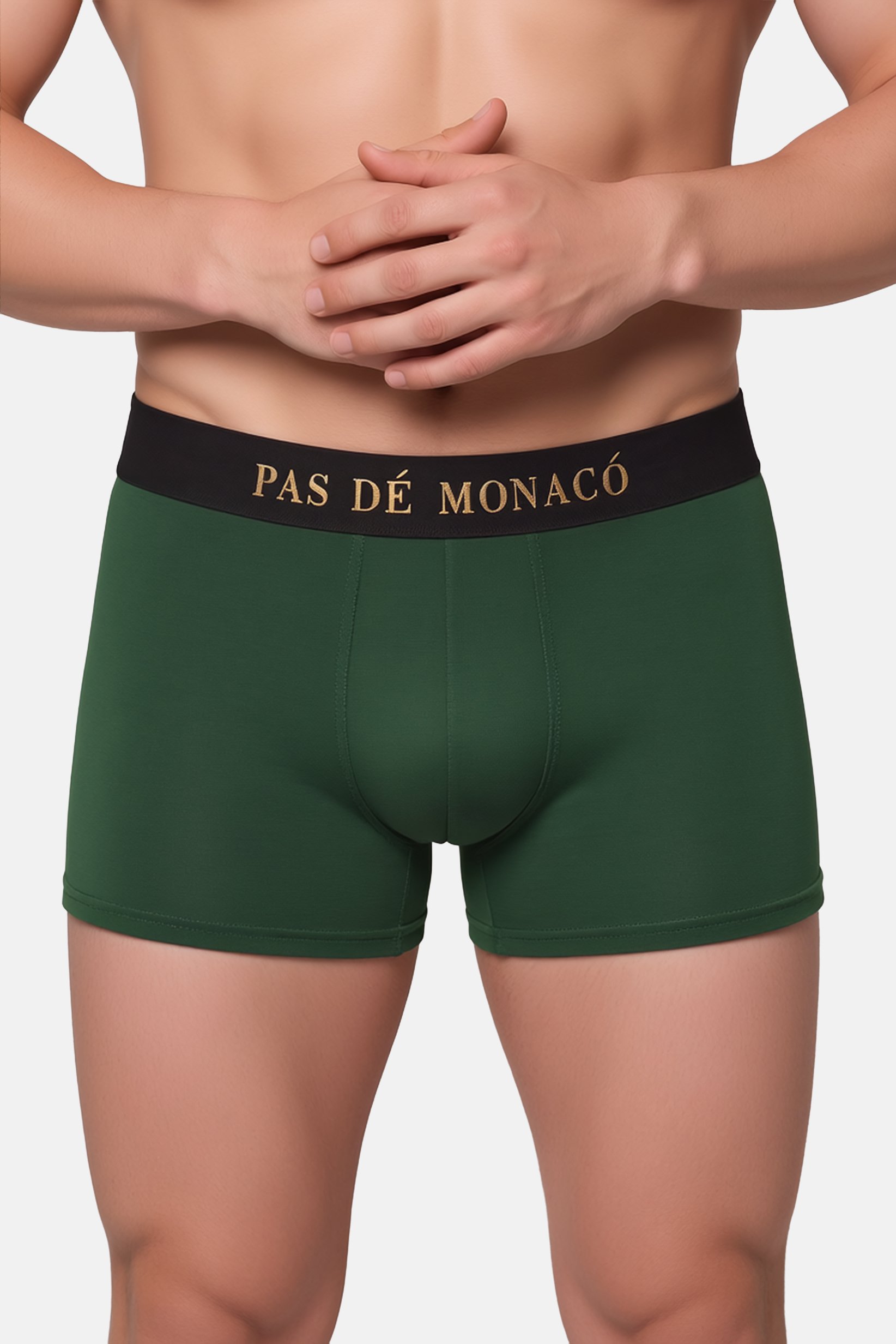 Men 3 Pieces Brand Logo Boxer Briefs, Dark Green