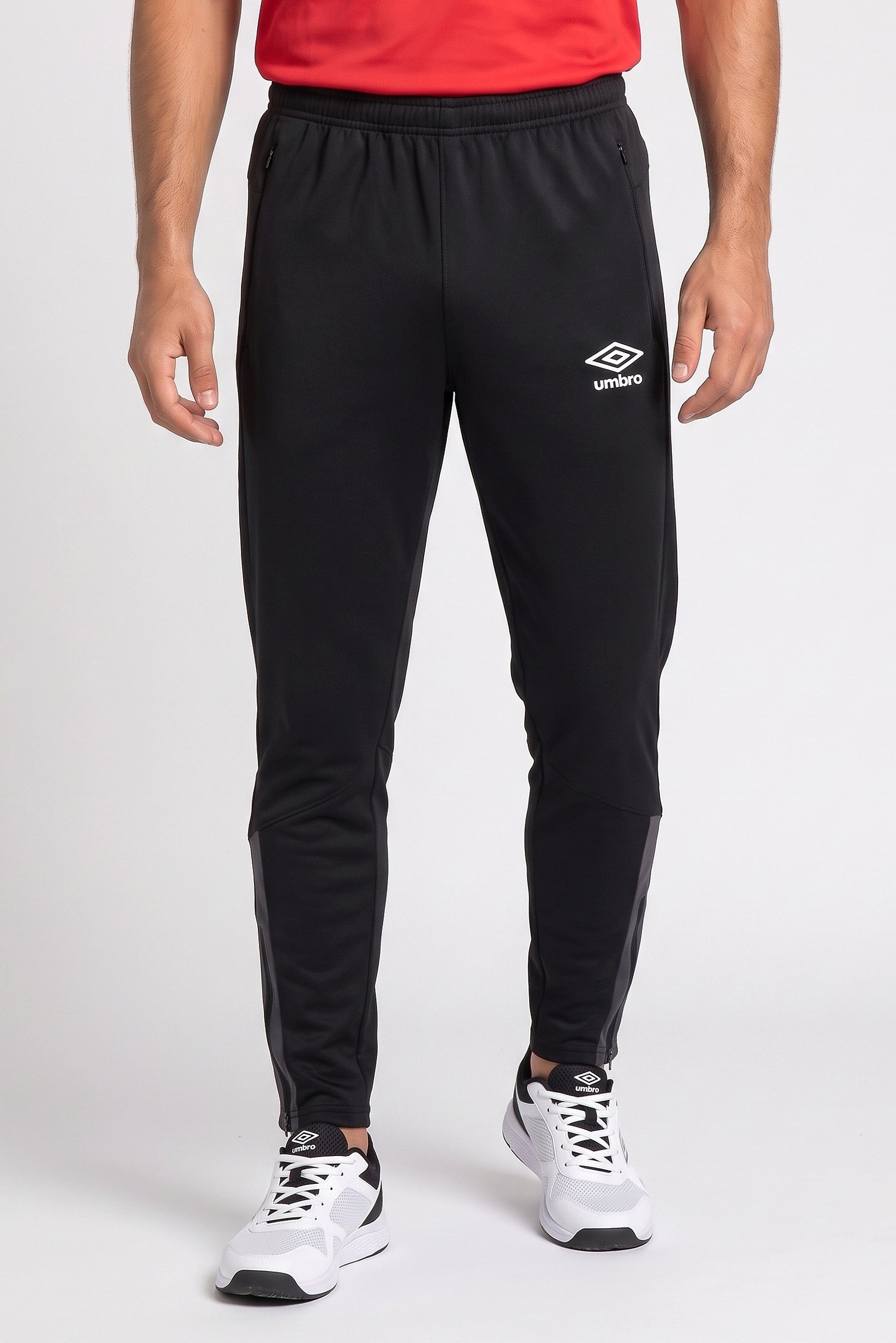 Men Sportswear Fit Drawstring Training Track Pants, Black