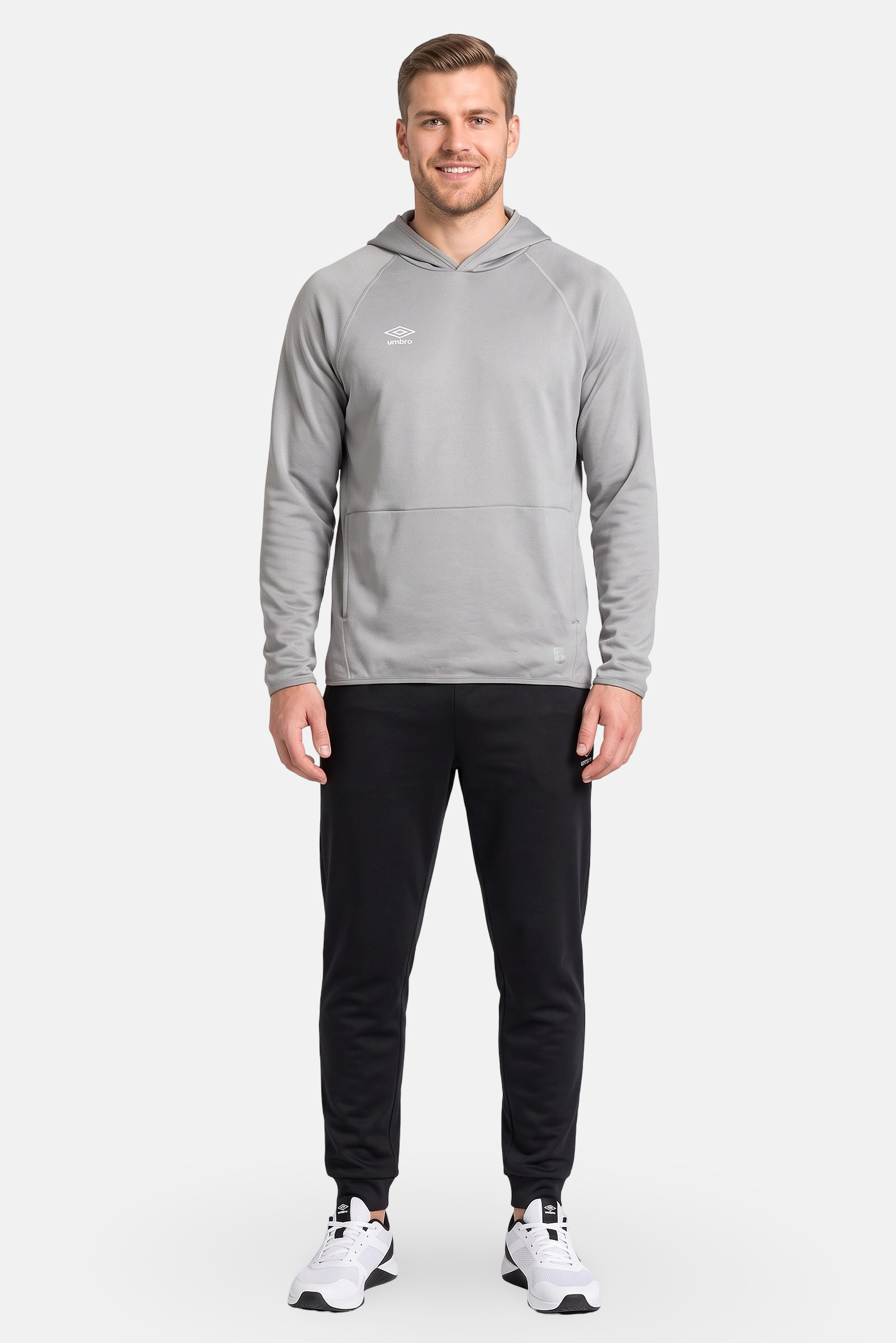Men Sportswear Fit Long Sleeve Outdoor Hoodie, Grey