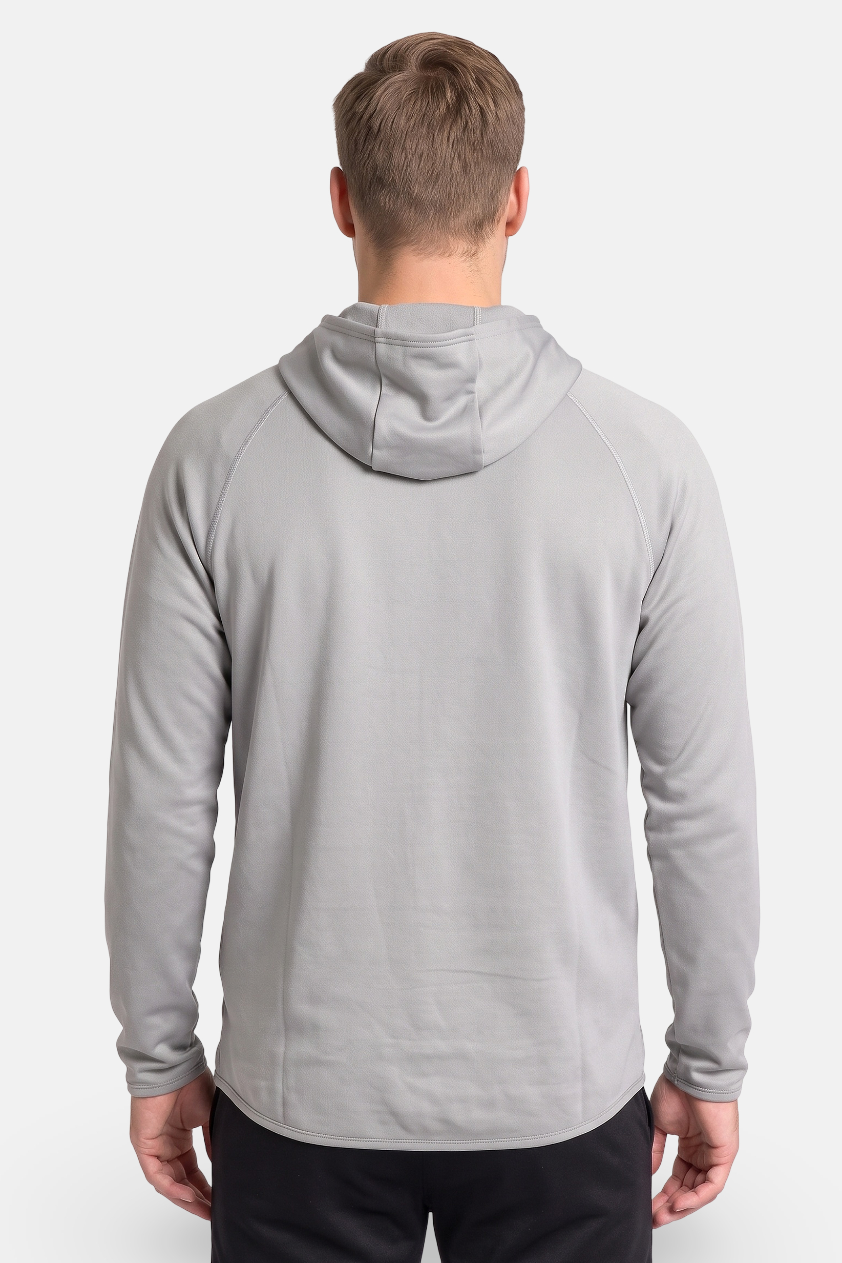 Men Sportswear Fit Long Sleeve Outdoor Hoodie, Grey