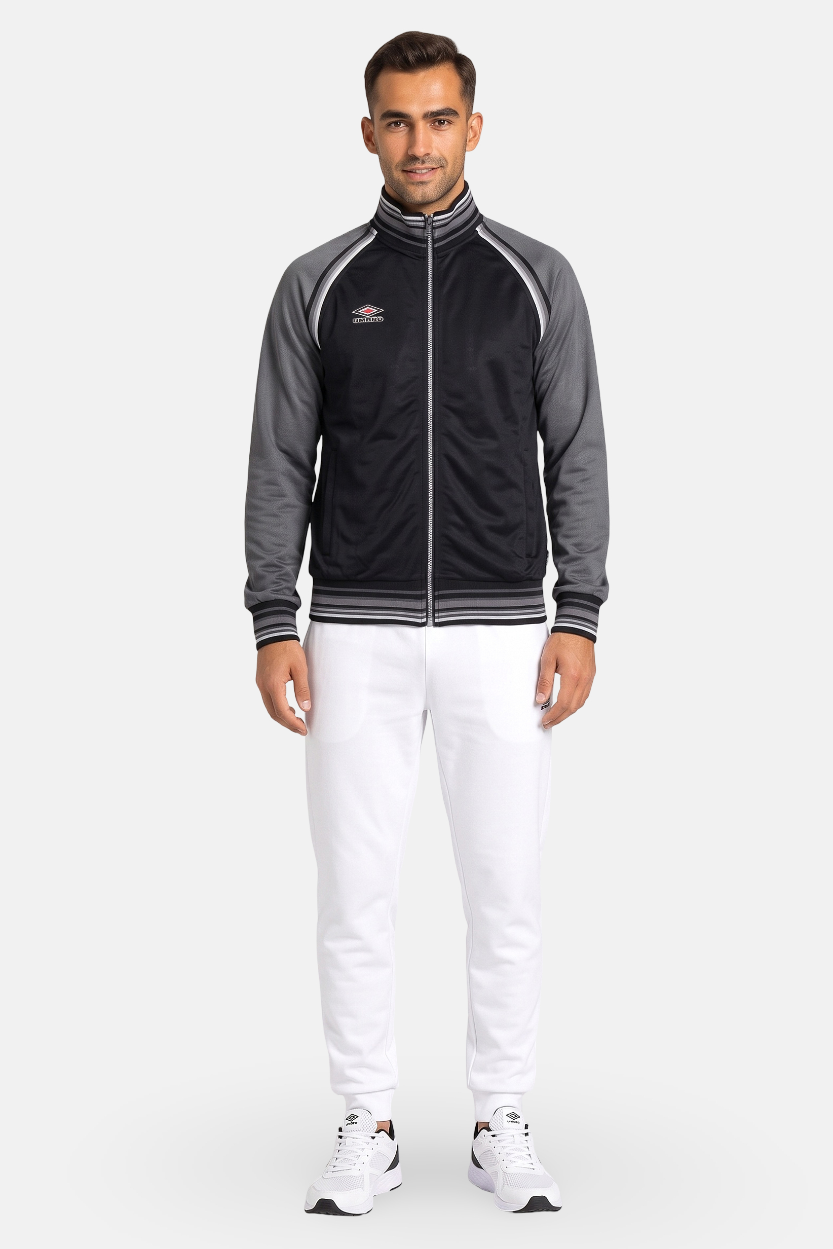 Men Sportswear Fit Long Sleeve Outdoor Jacket, Black