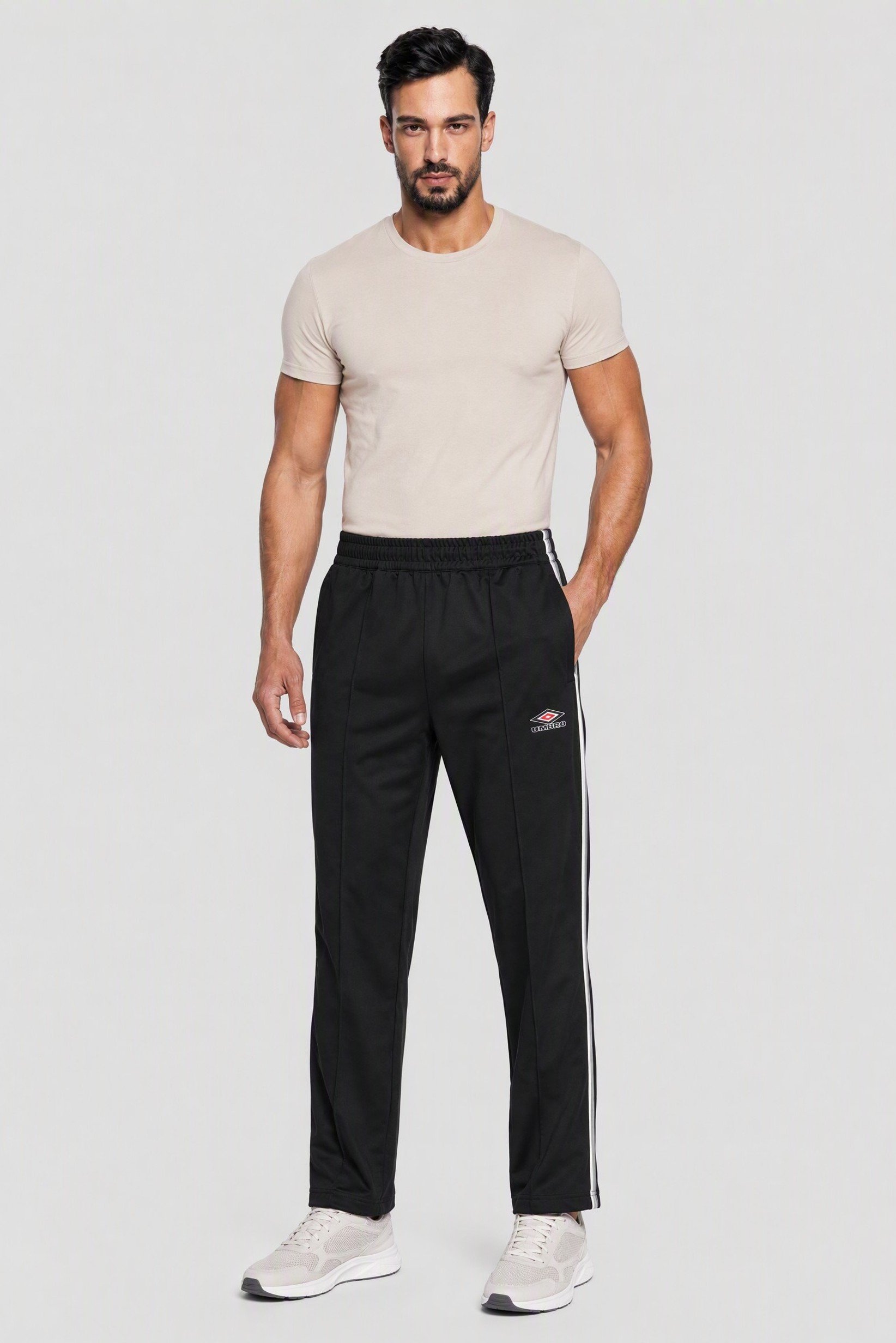 Men Sportswear Fit Training Track Pants, Black