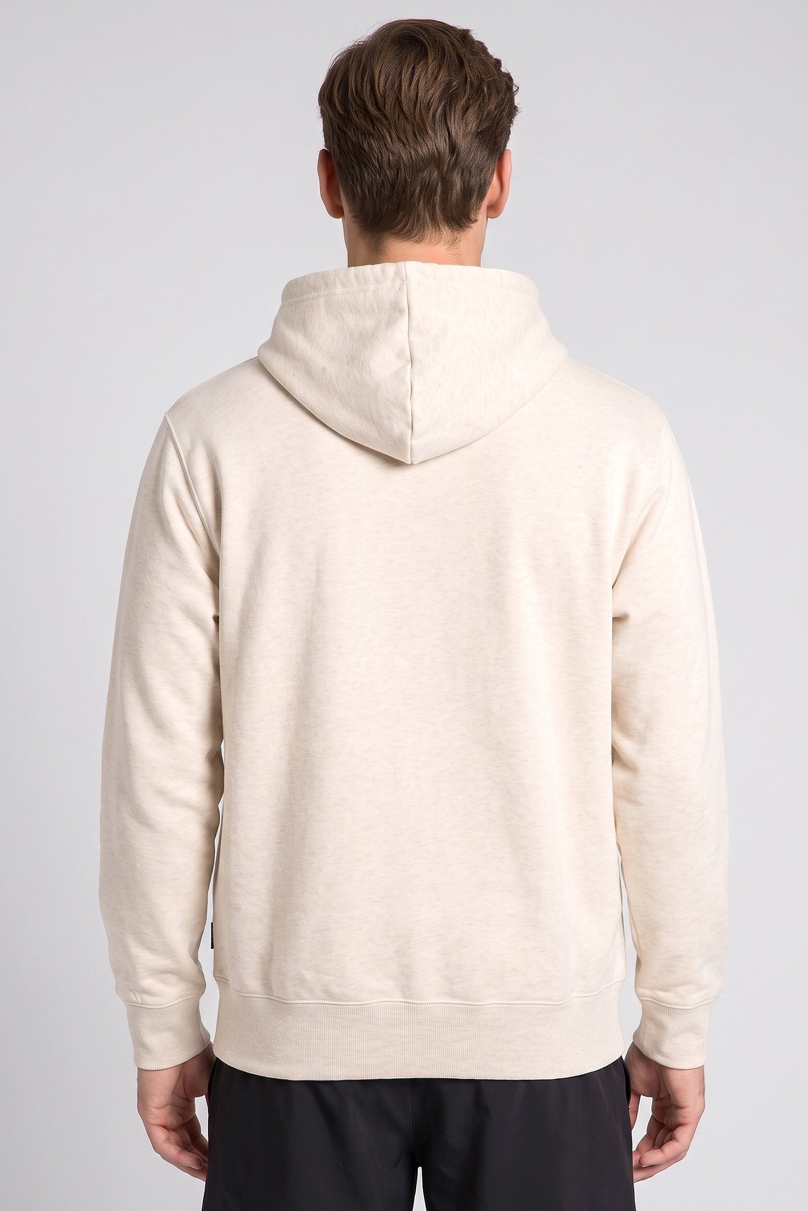 Men Sportswear Fit Long Sleeve Outdoor Hoodie, Beige