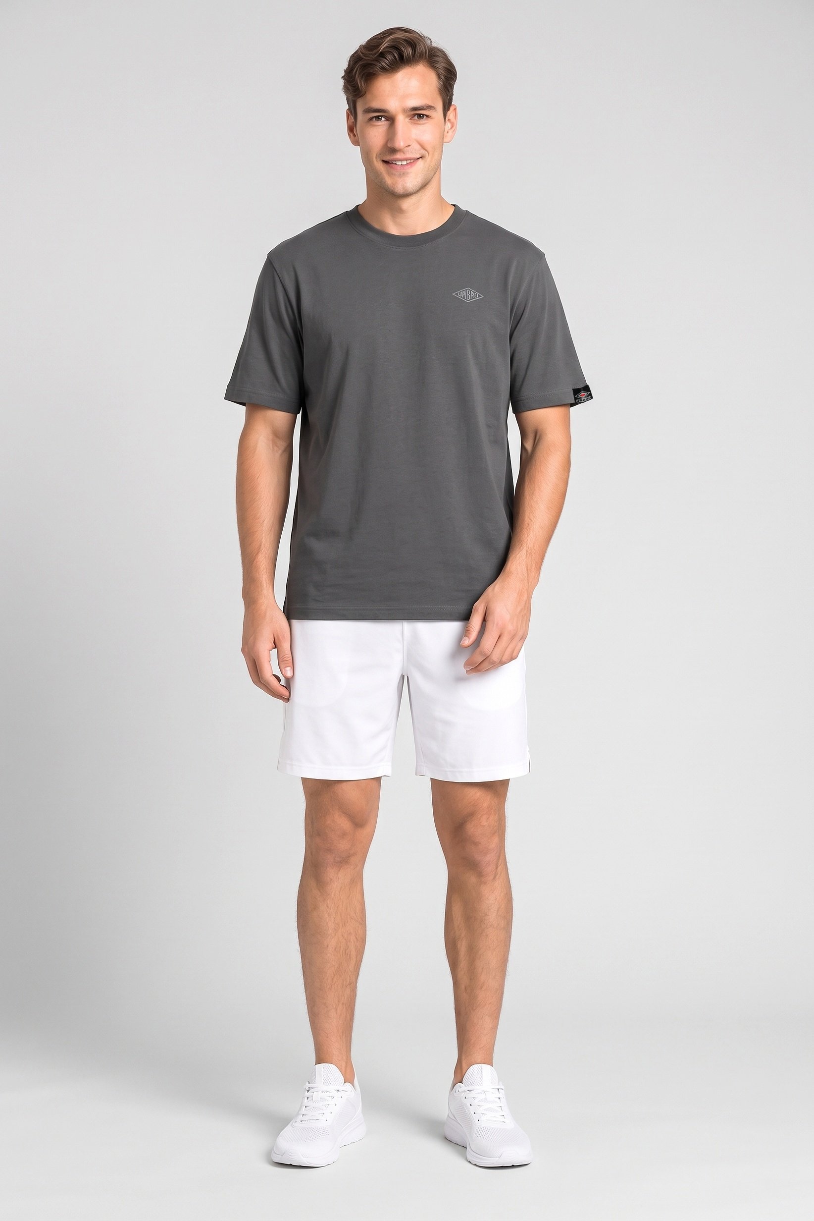 Men Sportswear Fit Short Sleeve Outdoor T-Shirt, Grey