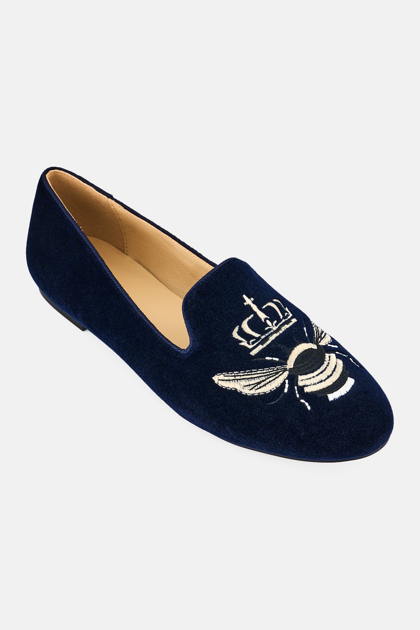 Women Hefner Slip On Flats, Navy