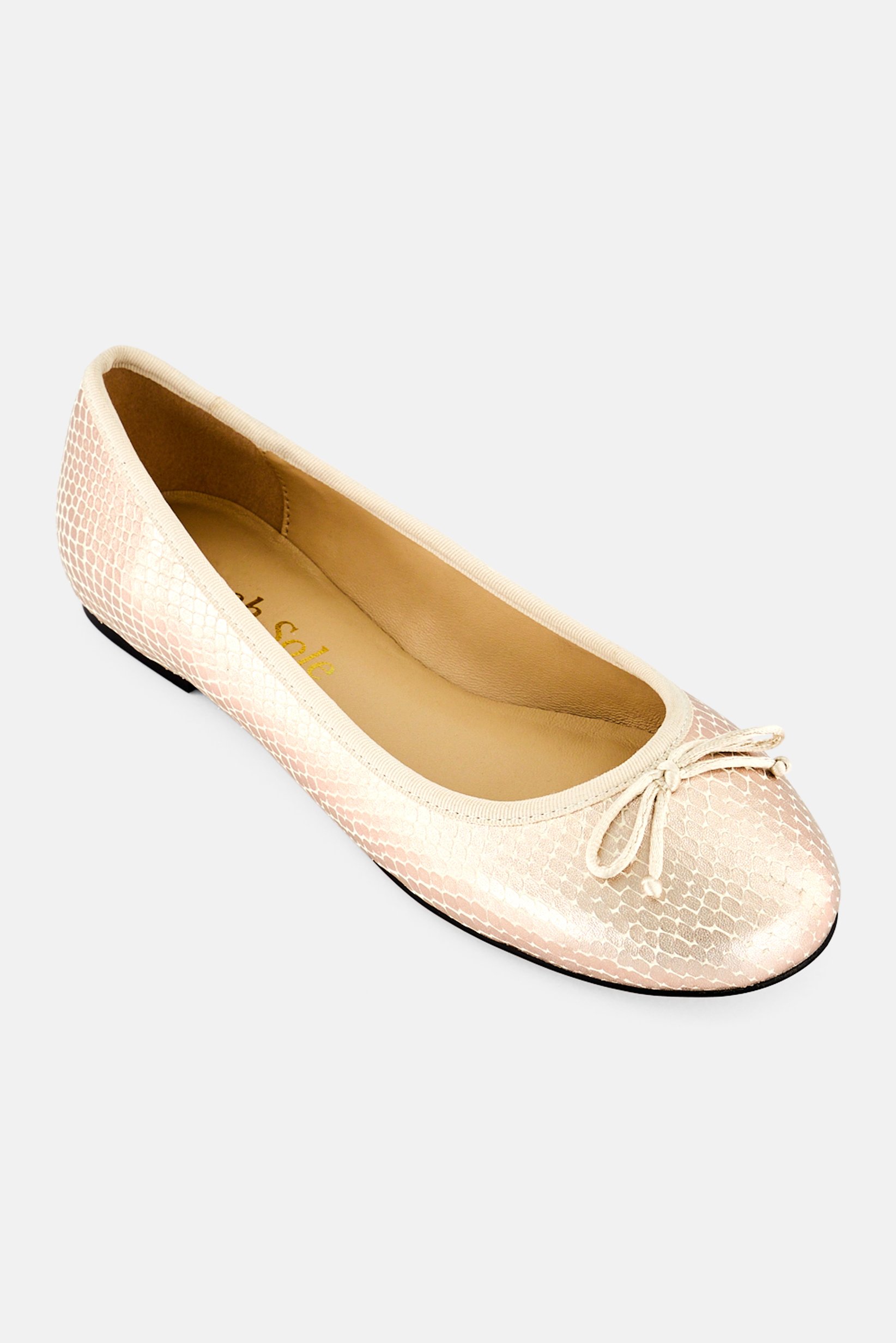 Women Slip On Flat Shoes, Light Gold