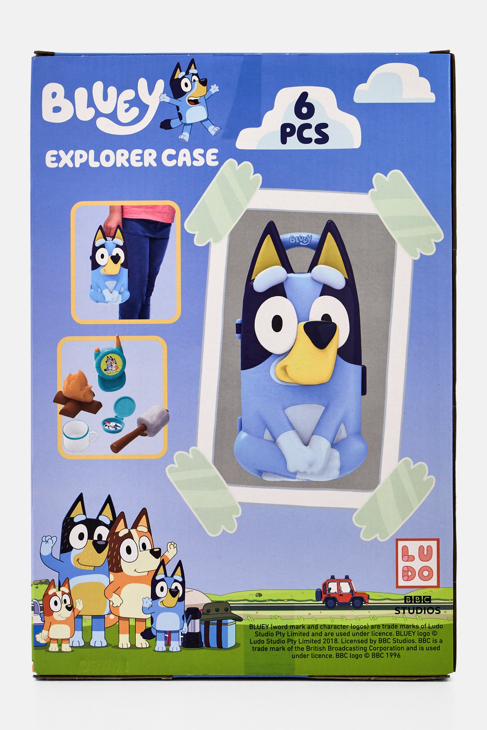 6 Pcs Bluey Explorer Suitcase