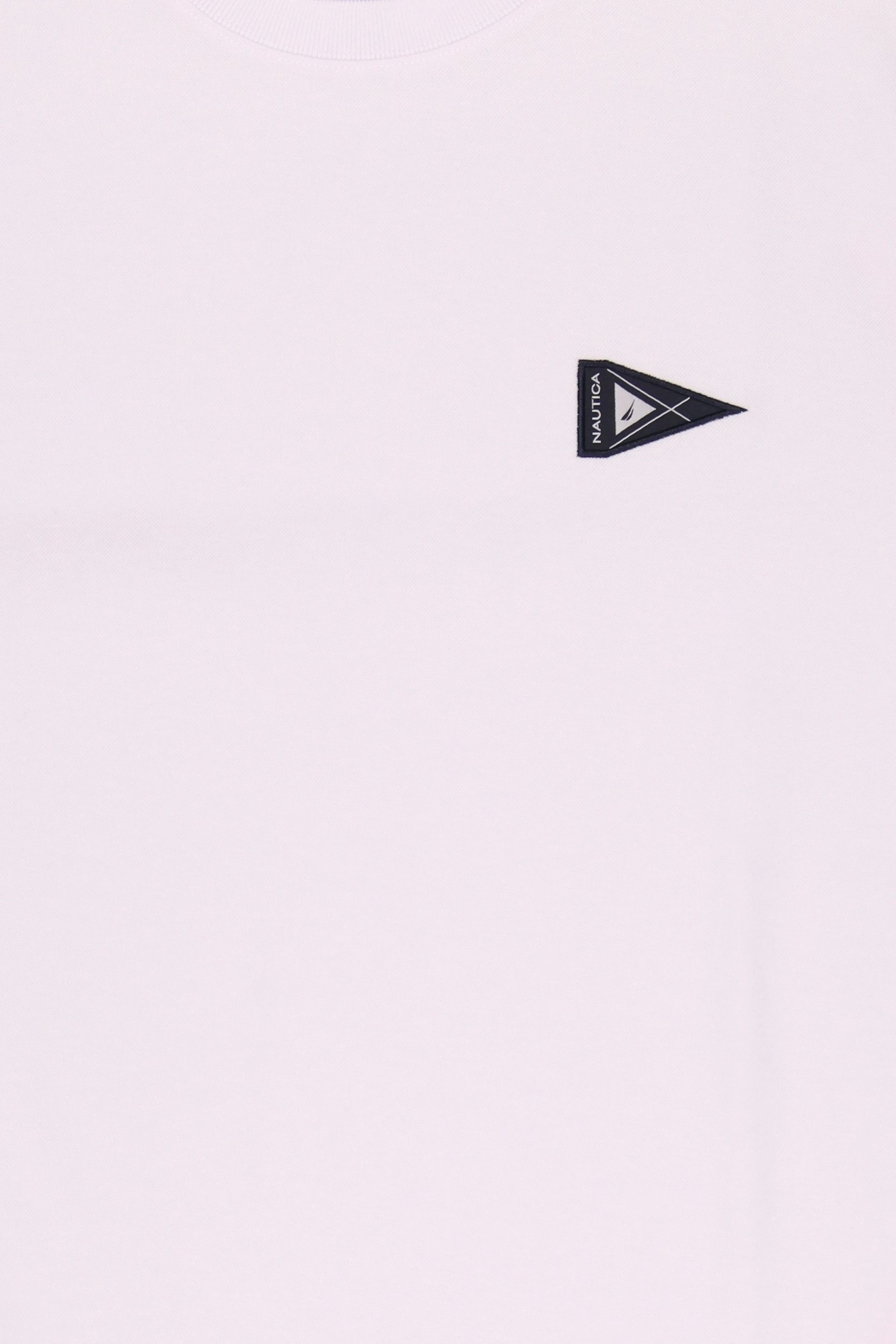 Men Crew Neck Short Sleeve Embroidered Logo T-Shirt, White