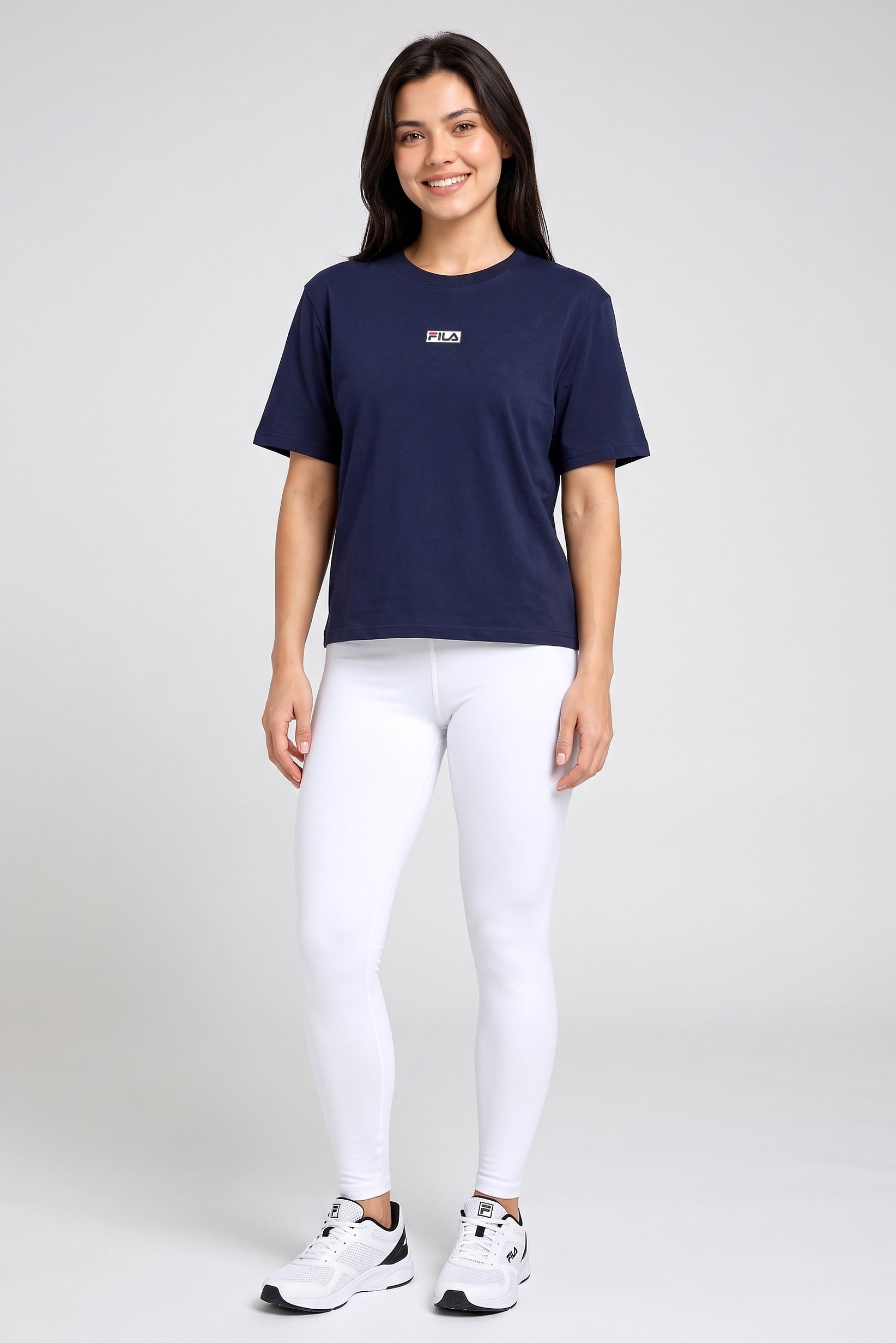 Women Boxy Fit Short Sleeve Outdoor T-Shirt, Navy