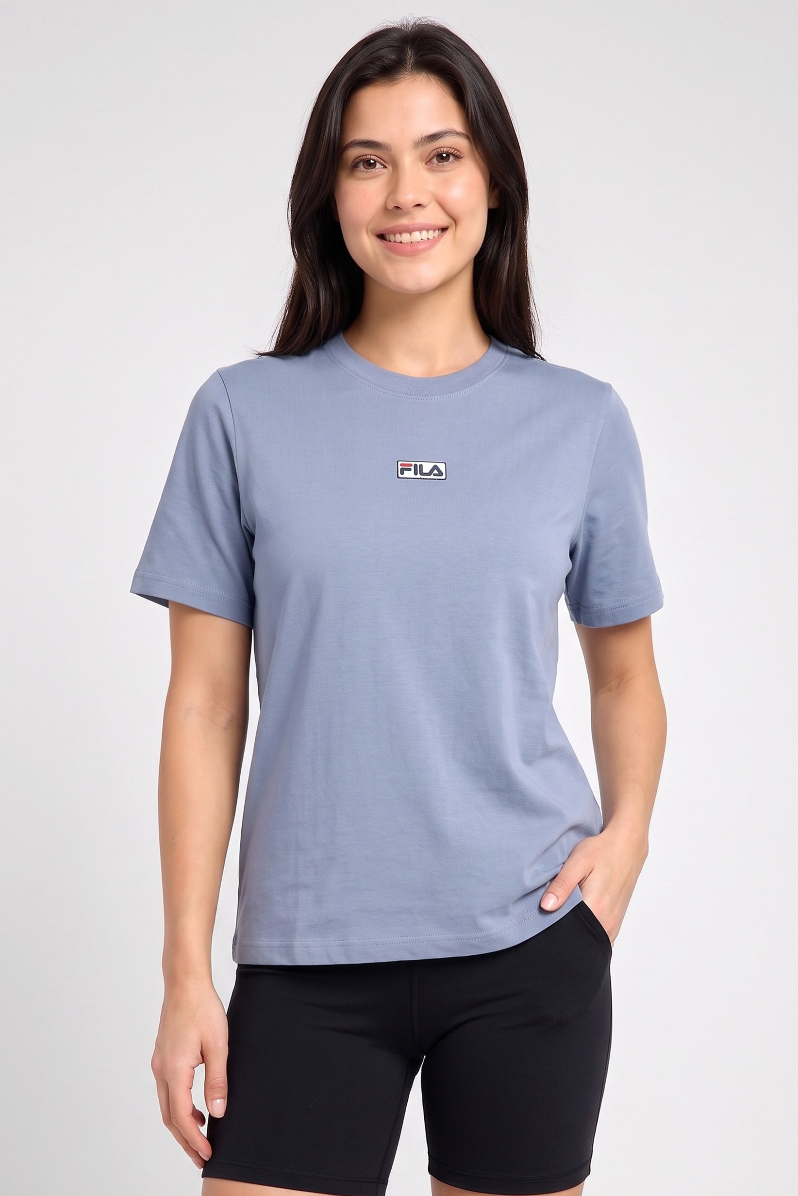 Women Boxy Fit Short Sleeve Outdoor T-Shirt, Slate Blue