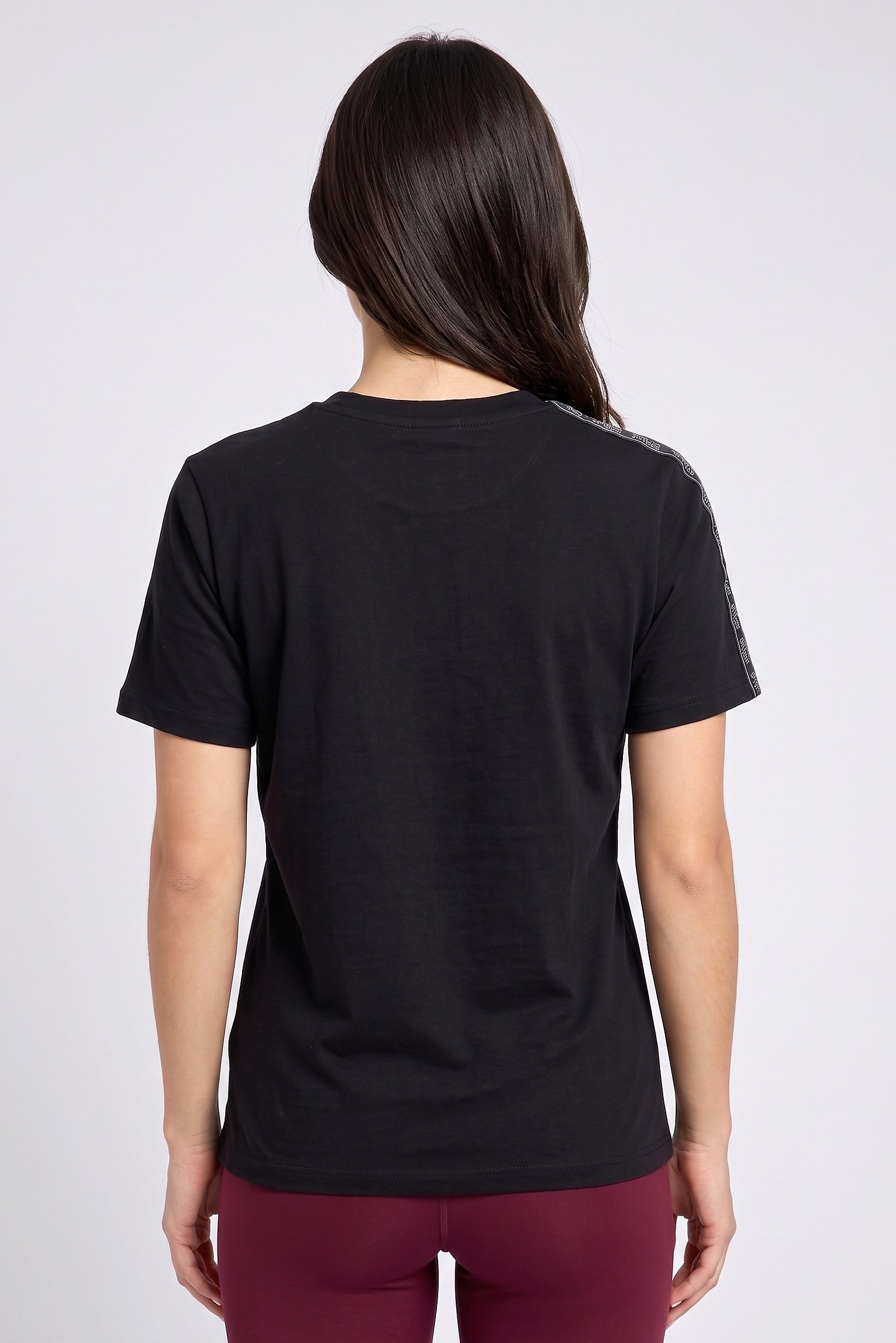 Women Boyfriend Fit Short Sleeve Outdoor T-Shirt, Black