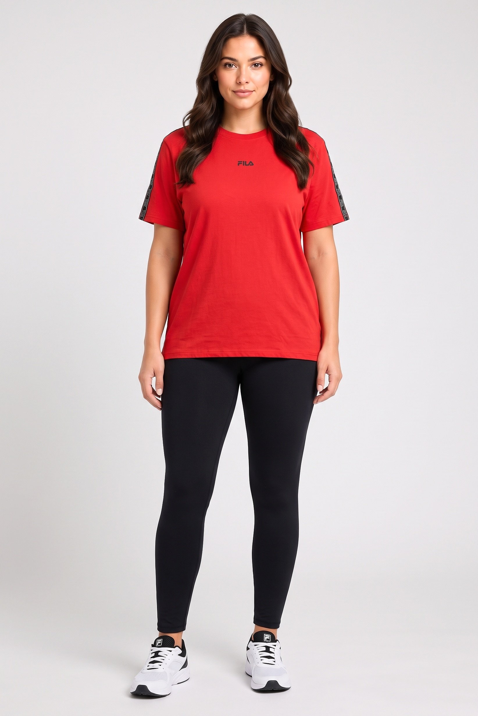 Women Boyfriend Fit Short Sleeve Outdoor T-Shirt, Red